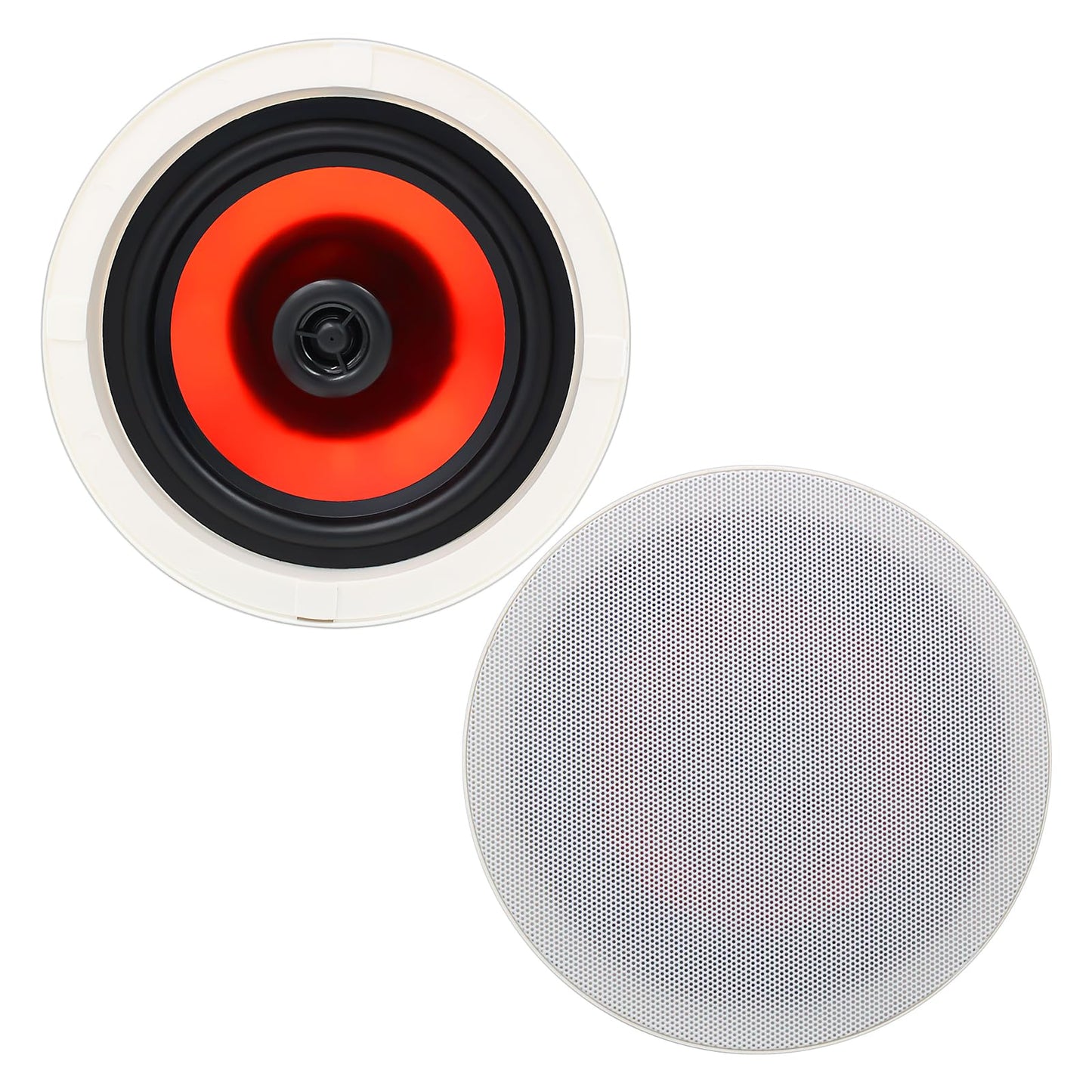 Herdio HCS-628 Altavoces Pasivos de 6.5 Pulgadas, Montaje Empotrado en Techo, 300 Vatios, Resistentes a la Humedad, Ideal para Interiores y Exteriores, Blanco