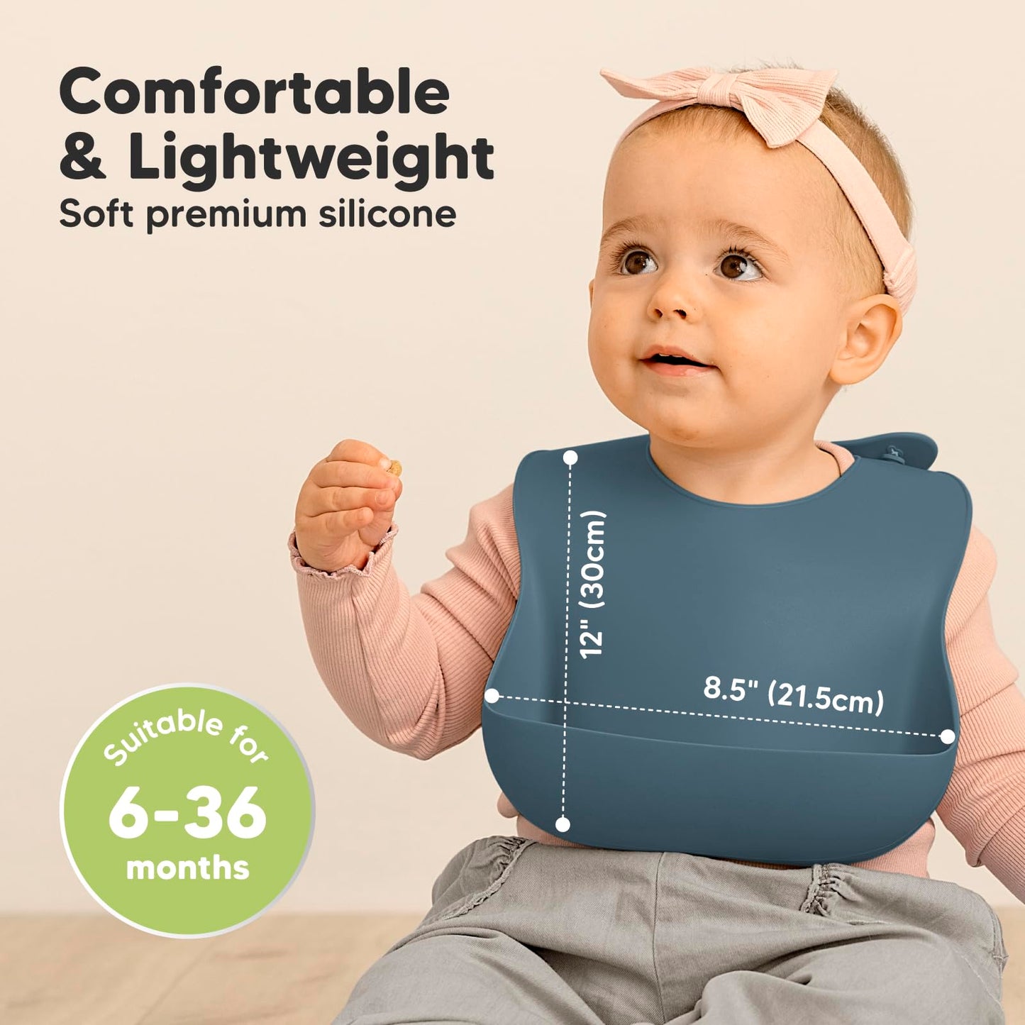 KeaBabies - Paquete de 2 baberos de silicona para bebés, baberos de silicona pura de grado alimenticio, impermeables, con bolsillo para alimentos y cierre ajustable, multicolor/fantasía (Valiant)