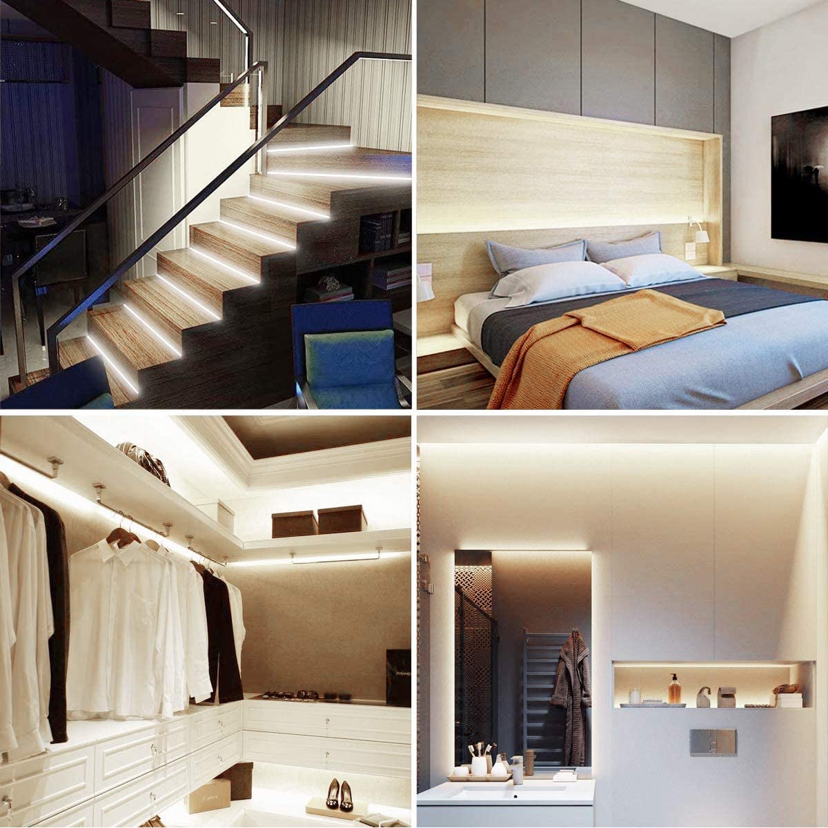 Tira de Luz LED Pautix Blanco Natural Súper Brillante Regulable para Iluminación de Bricolaje en Casa y Oficina