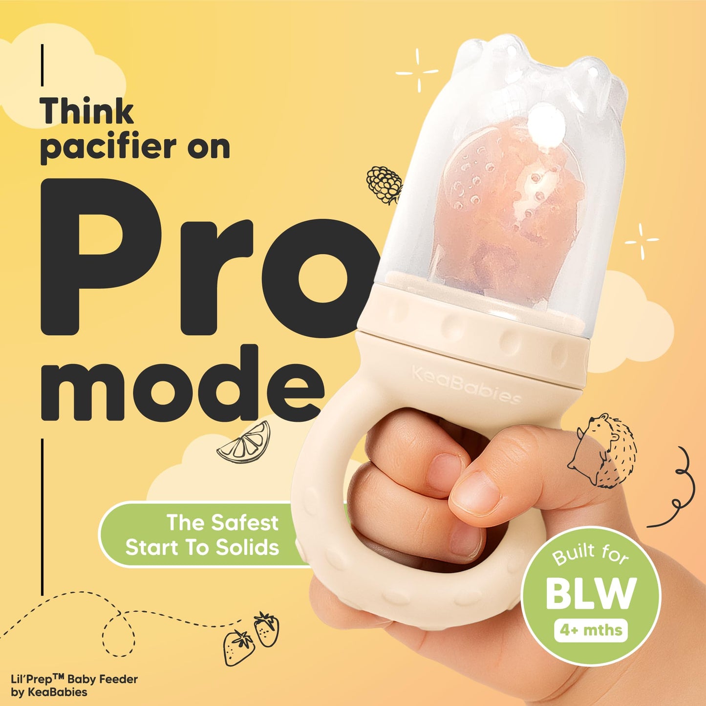 Lil'Prep - Pack de 2 alimentadores para bebés (rosa)