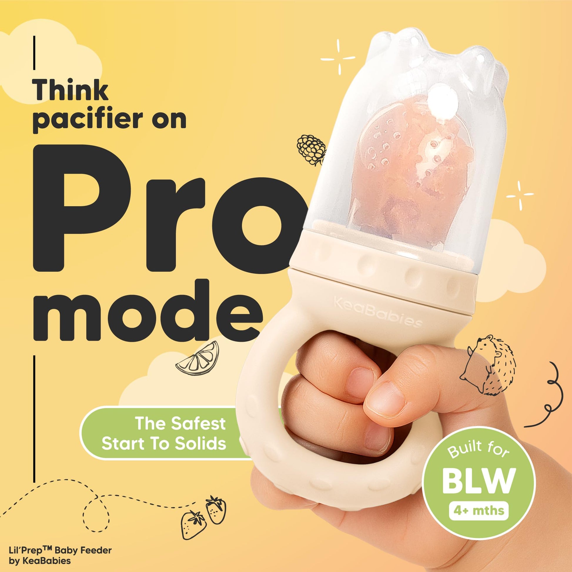 Lil'Prep - Pack de 2 alimentadores para bebés (rosa)