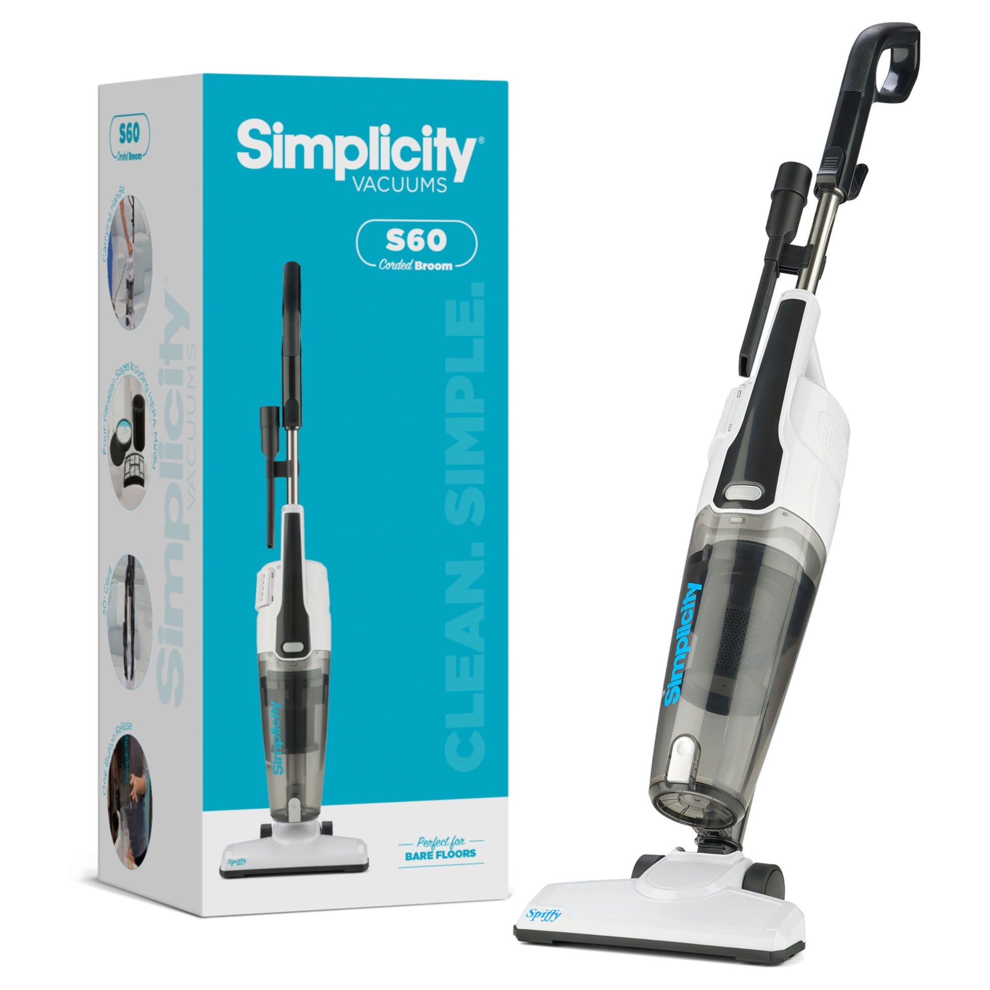 Aspiradora Simplicity S60 Spiffy madera dura HEPA sin bolsa