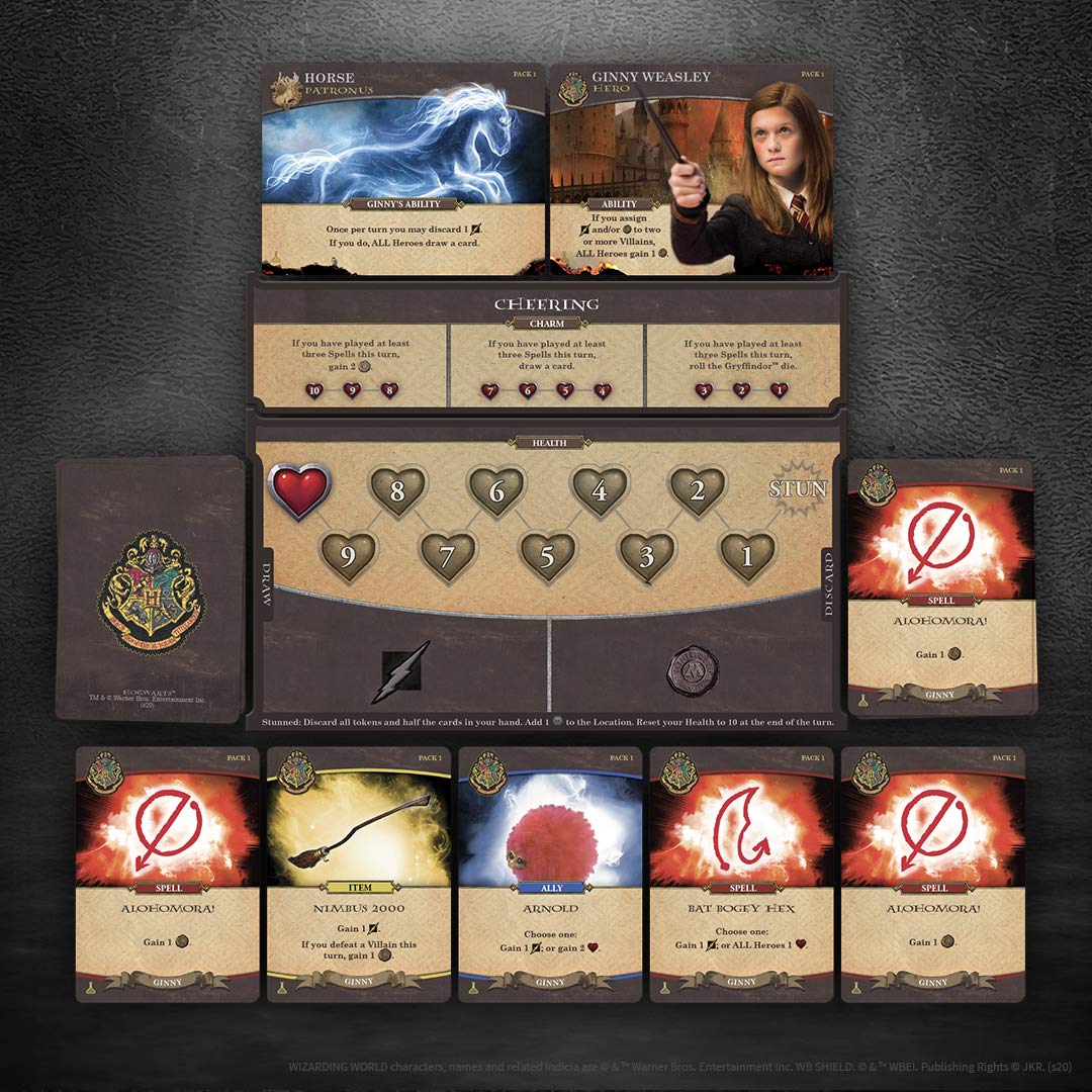Expansión de Construcción de Mazos USAopoly Harry Potter Batalla de Hogwarts Amuletos y Pociones Segunda Expansión