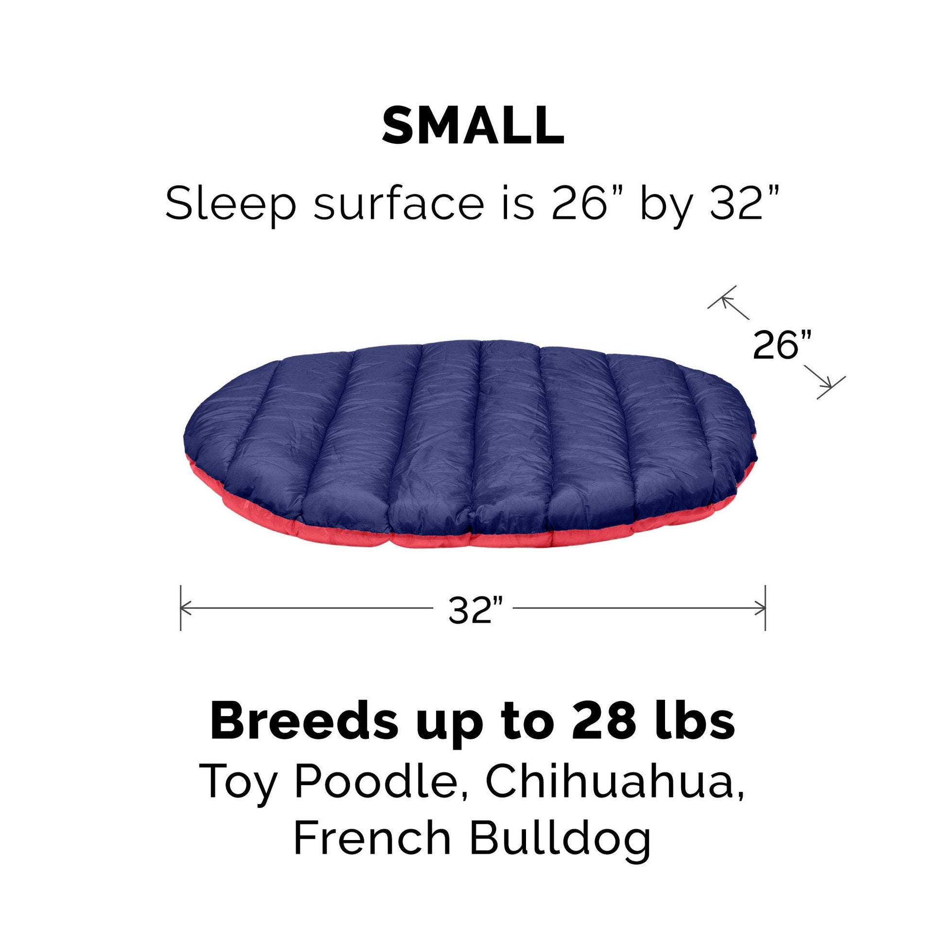 Cama para Perro Furhaven Flame Red True Blue con Almohada de Viaje