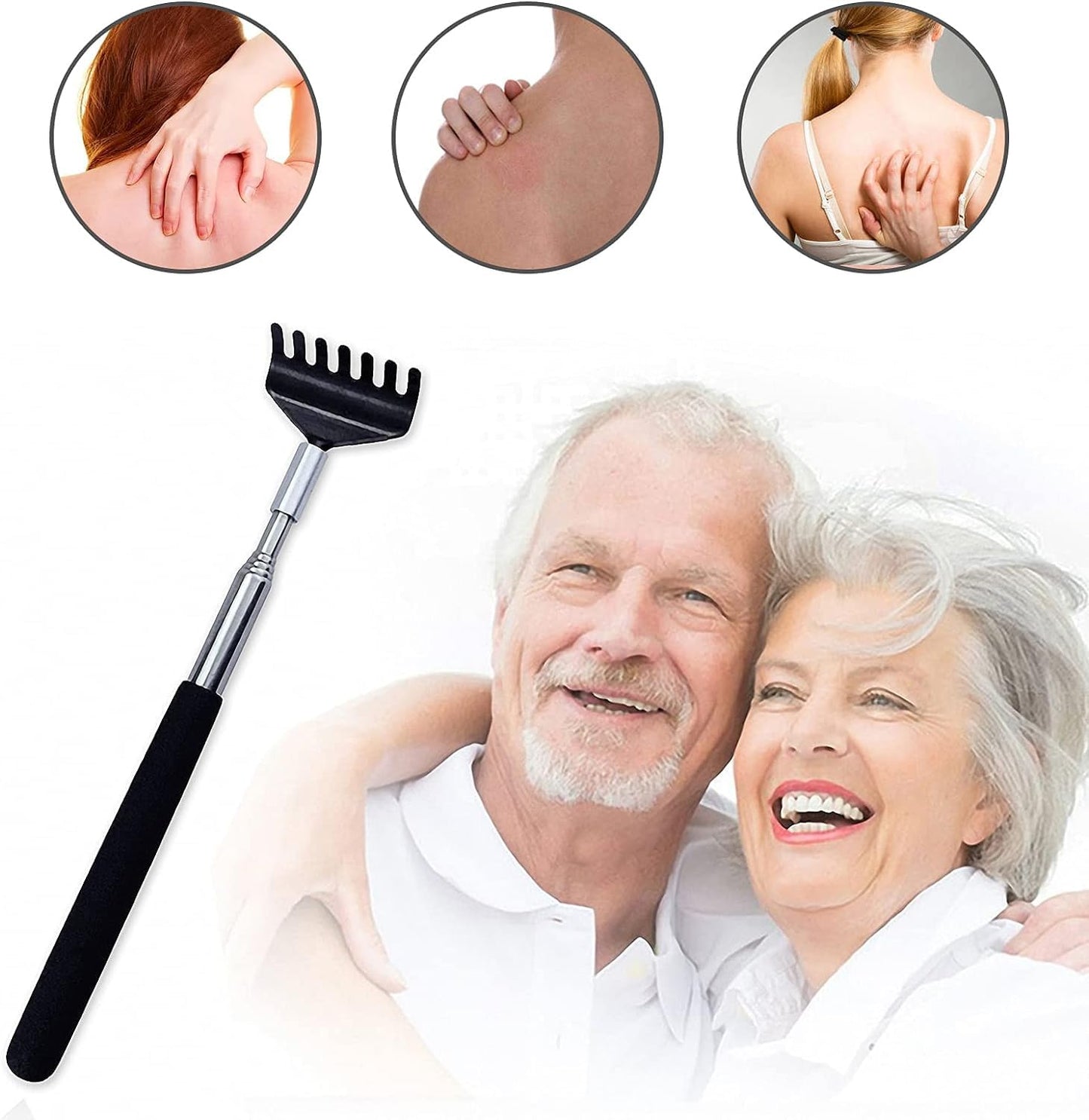 Rascador de Espalda LLXXM Acero Inoxidable Extensible para Adultos y Niños