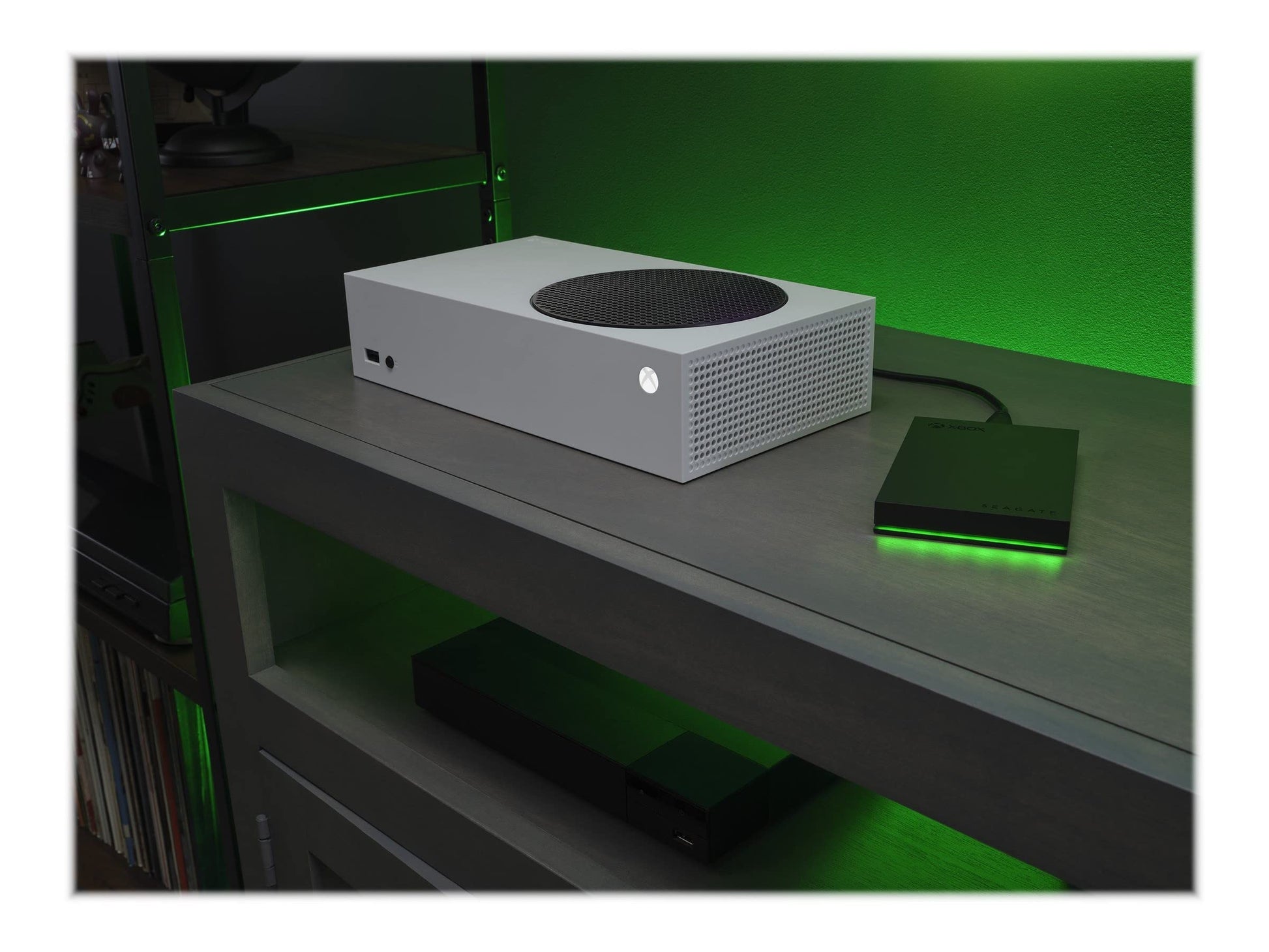 Disco Duro Externo Seagate Negro Barra LED Verde para Xbox 2 TB