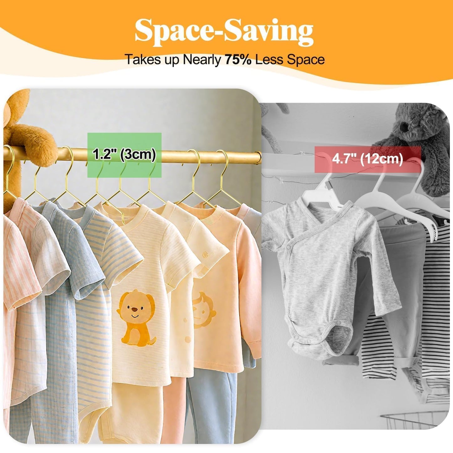 GLOSHOOTING Ganchos Infantiles, Percha de Ropa para Niños, GS-30KID