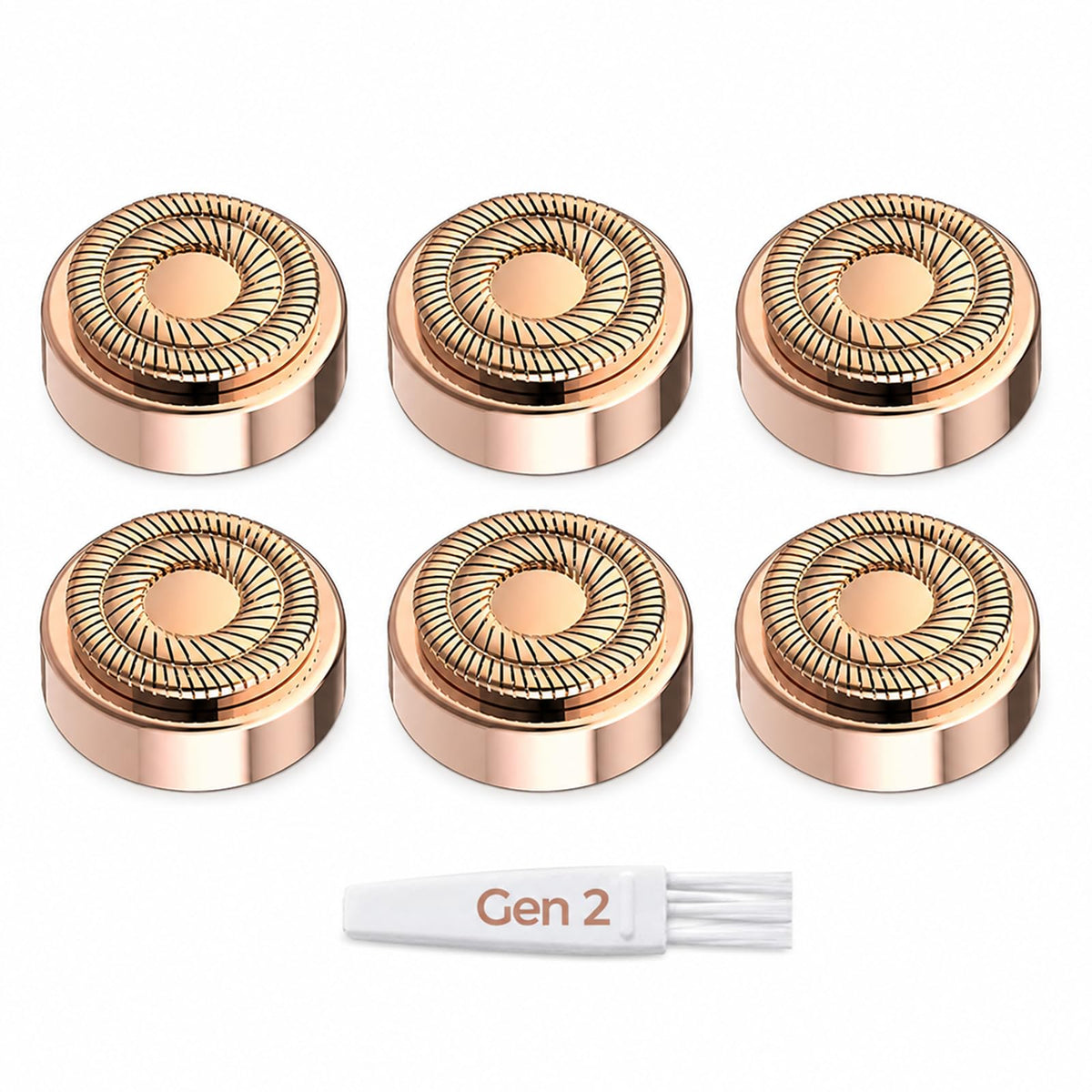 Cabezales de repuesto para Flawless Generation 2, compatibles con removedor de vello facial sin defectos para mujeres, cuchillas de repuesto de doble halo Gen 2, paquete de 6