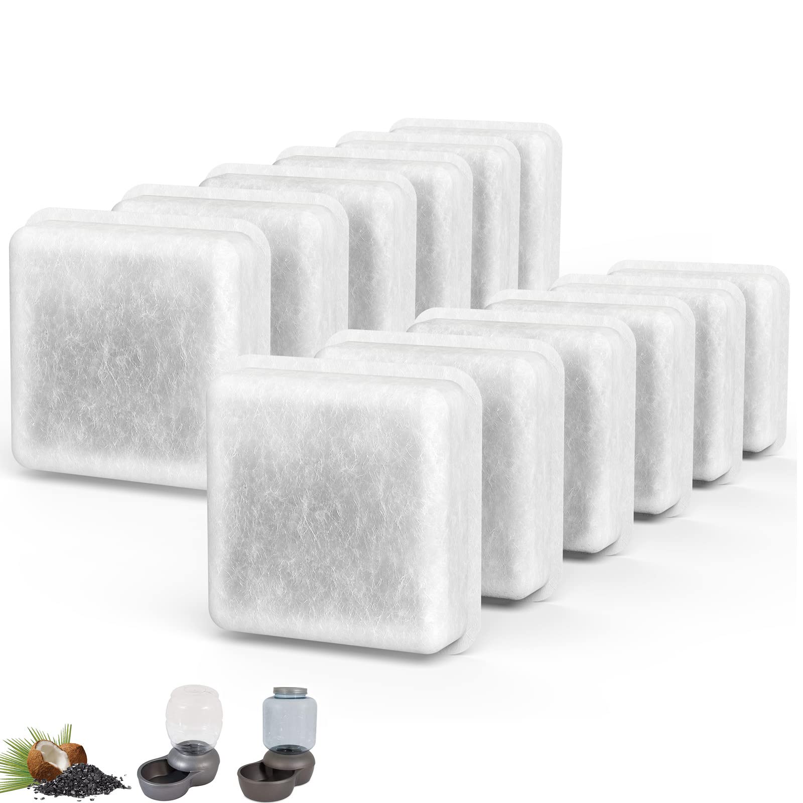 Filtros de Reemplazo SamAnija 12 Pack compatibles con Petmate Replendish y Mason activated carbon filter