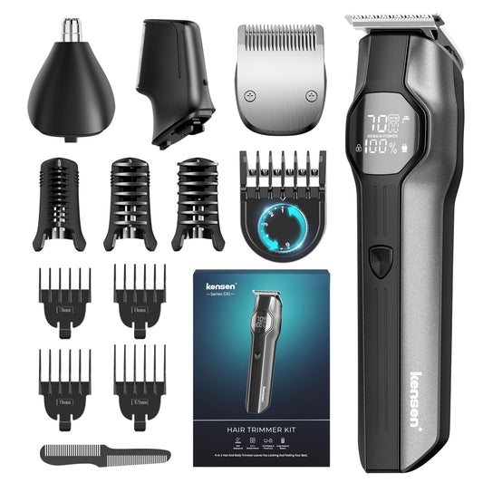 Recortadora de Barba Kensen IPX7 Impermeable Pantalla LED para Hombre