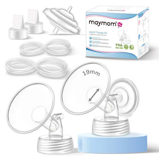 Piezas para Extractor Maymom Compatibles con Spectra S2 S1 9 Plus Embudo 19 mm con Válvulas Tubos Protector Antirretorno