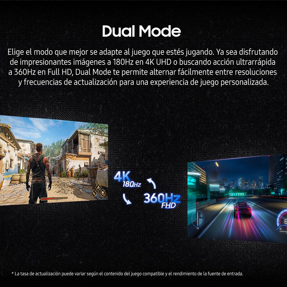 Samsung Monitor Odyssey G7 27'' 360Hz 4K UHD (3840x2160), Gaming Monitor LS27FG702ELXZX, Tiempo de Respuesta de 0.01ms (GtG), FreeSync Premium VA Panel USB-C