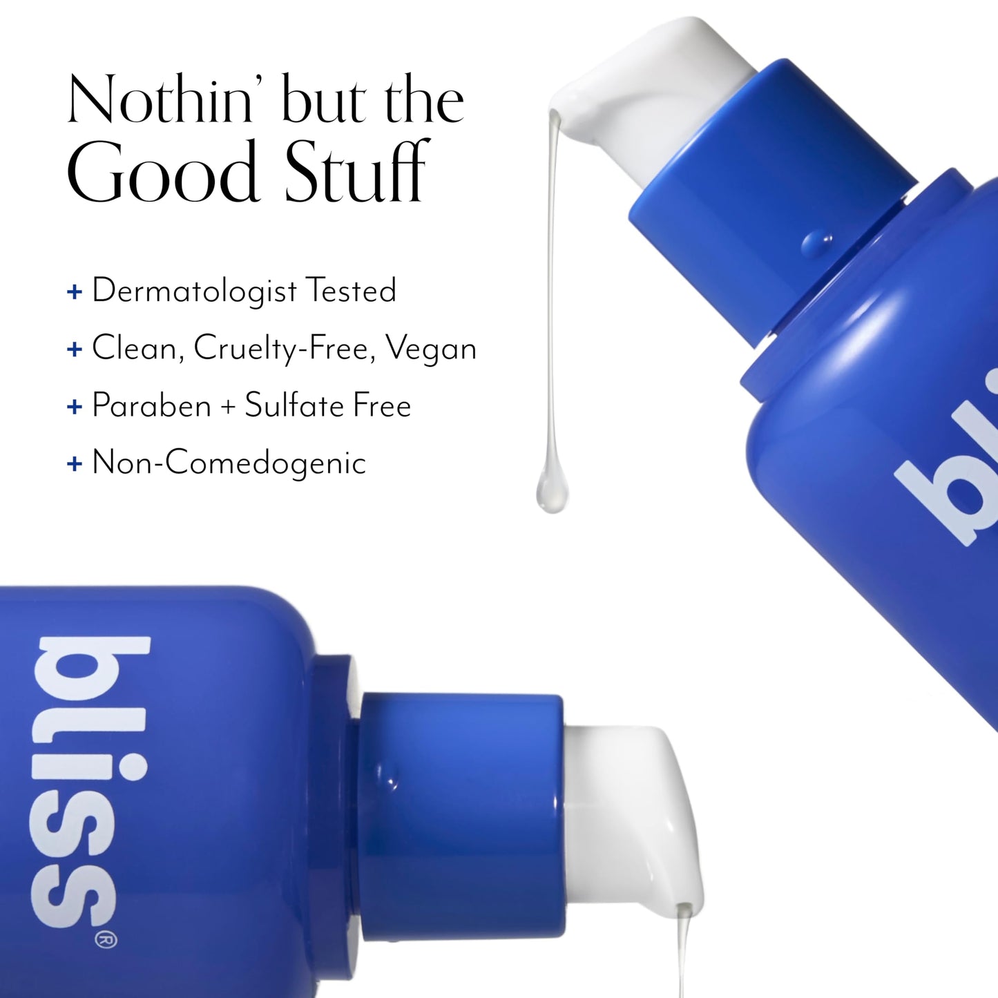 Bliss Renew & Smooth Sérum de noche, resurfacing suero facial con ácido glicólico y polihidroxi, limpio, sin crueldad, sin parabenos, vegano, 1 oz