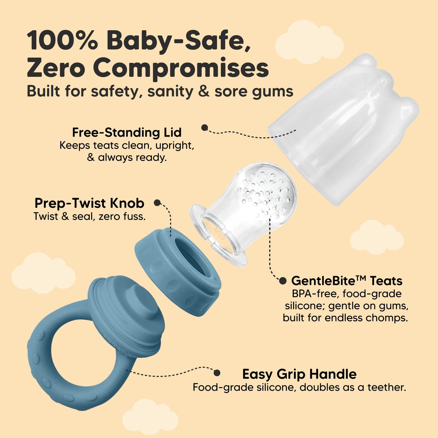 Lil'Prep - Pack de 2 comederos para bebé (Ocean)