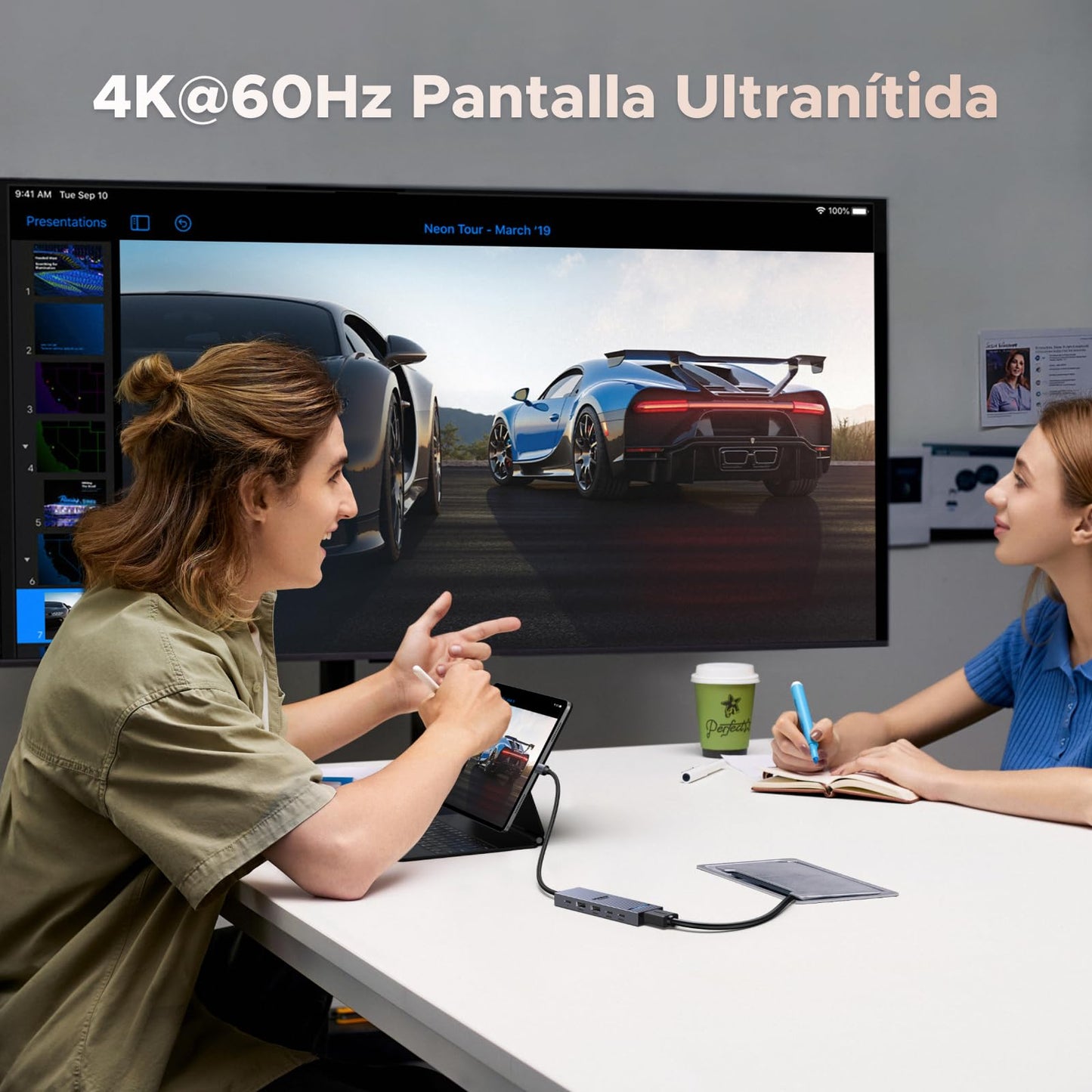 Adaptador Hub USB C UGREEN Gris con HDMI 4K y Carga 100W para MacBook y Más Dispositivos Tipo C