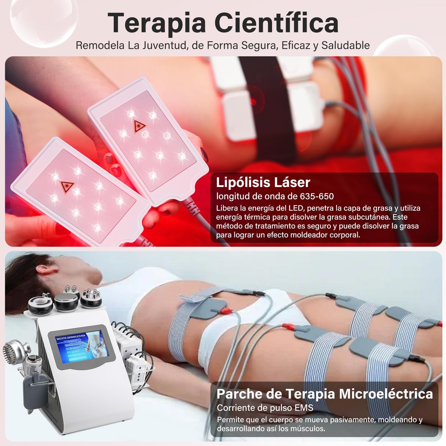 Máquina de Cavitación 9 En 1, Dispositivo de Radiofrecuencia de Cavitación 40K, Máquina de Belleza y Estiramiento de La Piel de Todo El Cuerpo, Máquina Multifuncional de Eliminación de Celulitis
