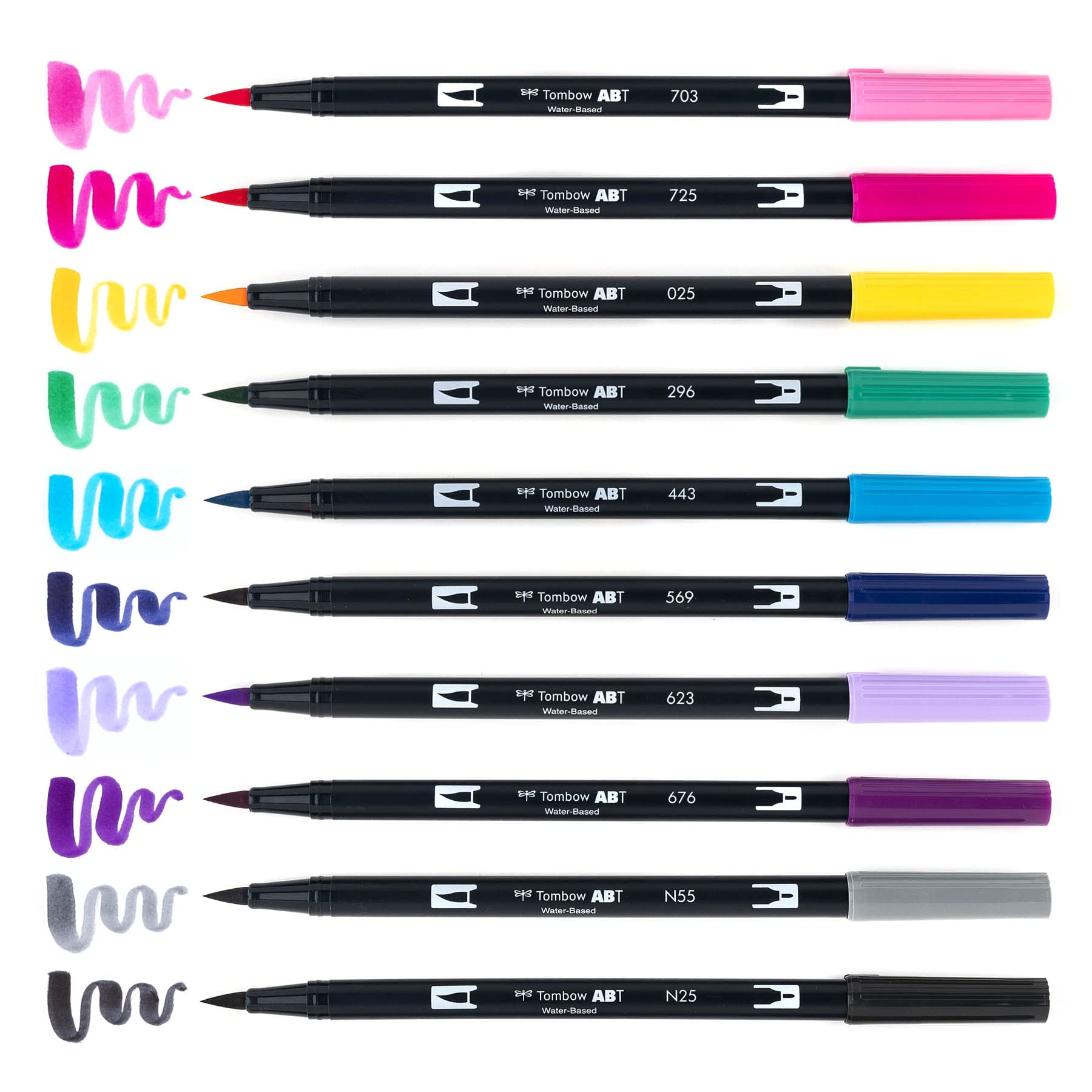 Marcadores Artísticos Tombow Brillantes Doble Pincel Paquete de 10