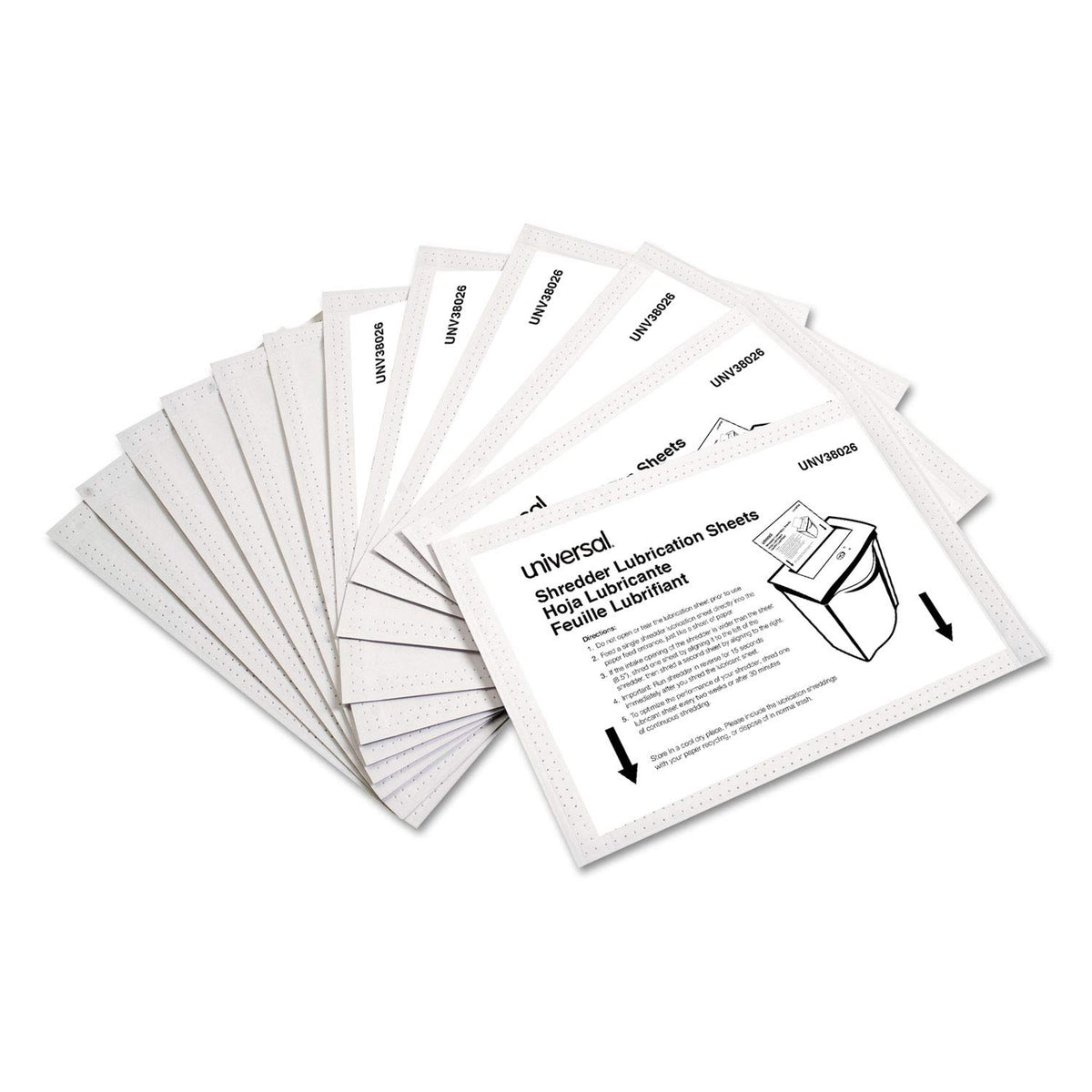 Hojas Trituradoras Lubricantes Universal 5.5" x 2.8 Pulgadas Paquete de 24