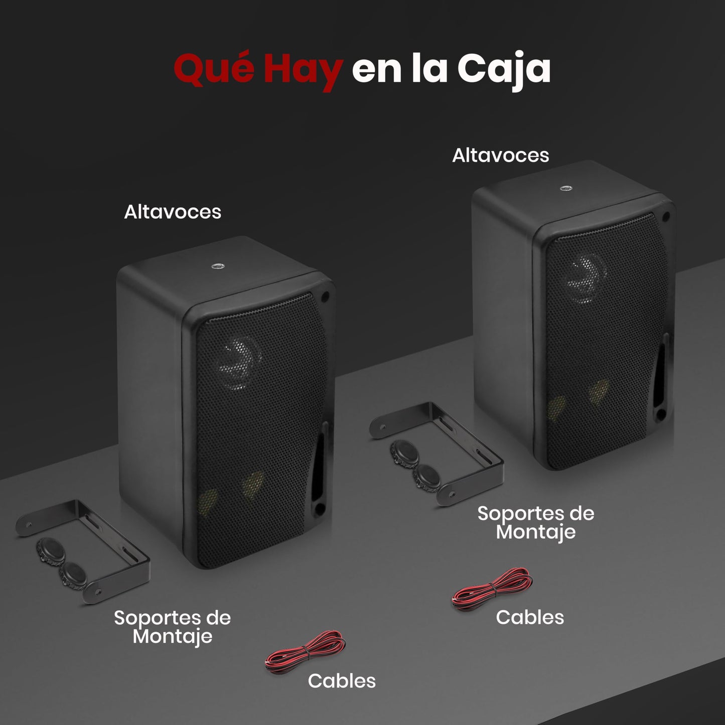 Pyle bocinas para exteriores e interiores 3 vías - 3.5” 200W impermeables grado marino, carcasa ABS resistente, uso en casa, bote, alberca, jardín