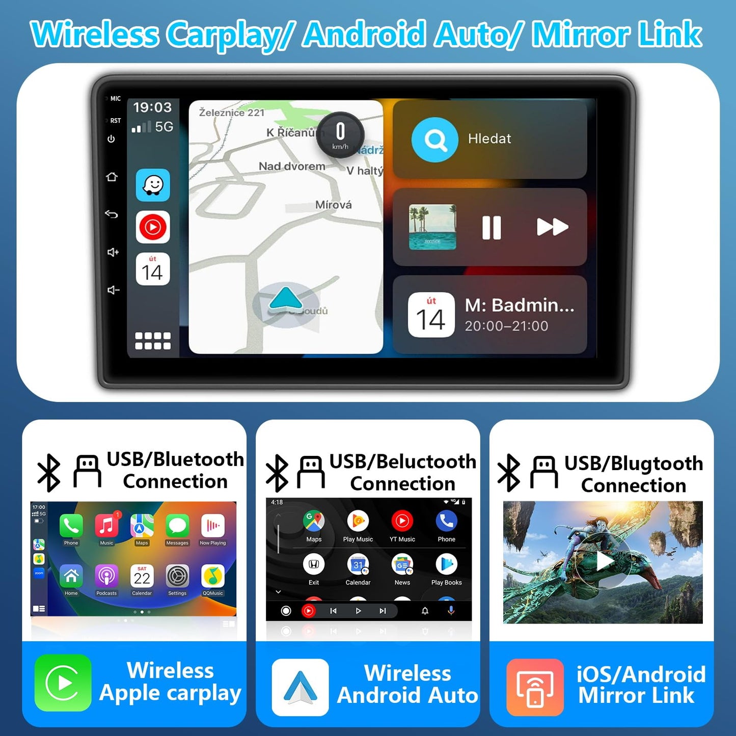 10.1 pulgadas Android 15 GPS para coche estéreo de 4 GB+64 GB para Jeep Wrangler JK 2007-2018 Dodge Ram 1500 2500 2009 2010 2011 2012 Grand Cherokee con inalámbrico CarPlay Android Auto Bluetooth