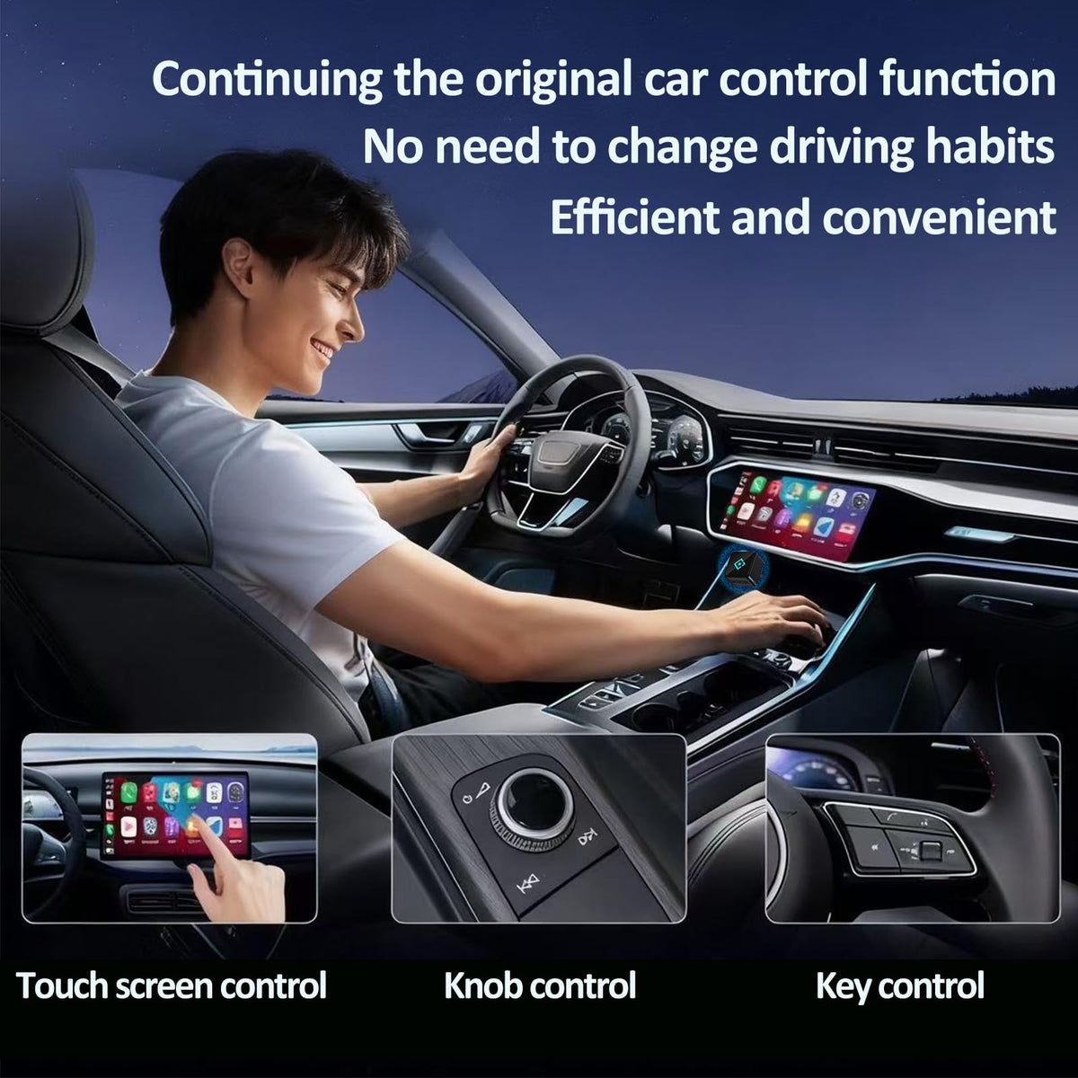 Adaptador Inalámbrico CarPlay Apple y Android USB Plug and Play