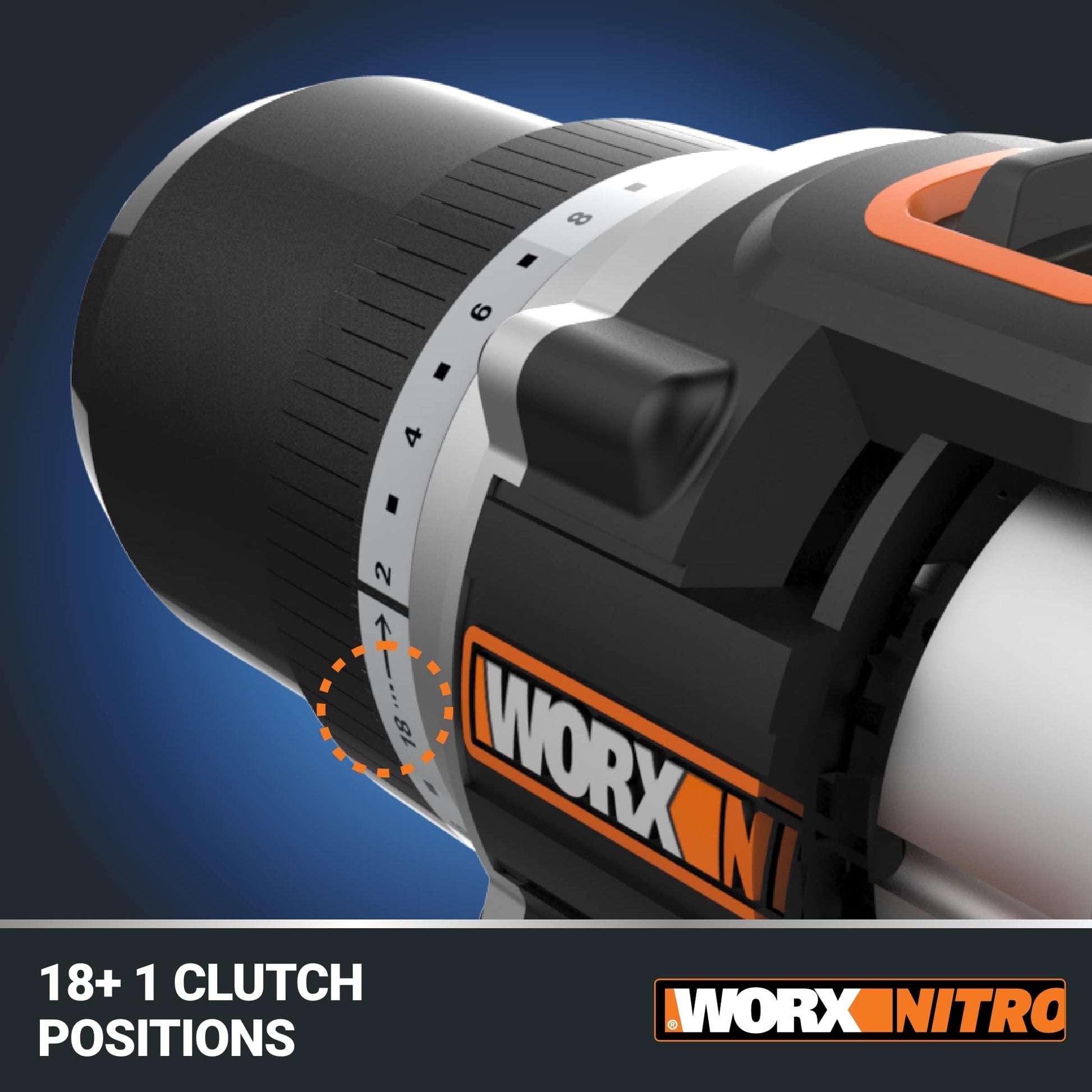 Worx Nitro - Taladro inalámbrico de 20 V de 1/2 pulgadas con motor sin escobillas, juego compacto y ligero de solo 6 pulgadas y 3 libras, solo herramienta WX130L.9 compatible con Power Share