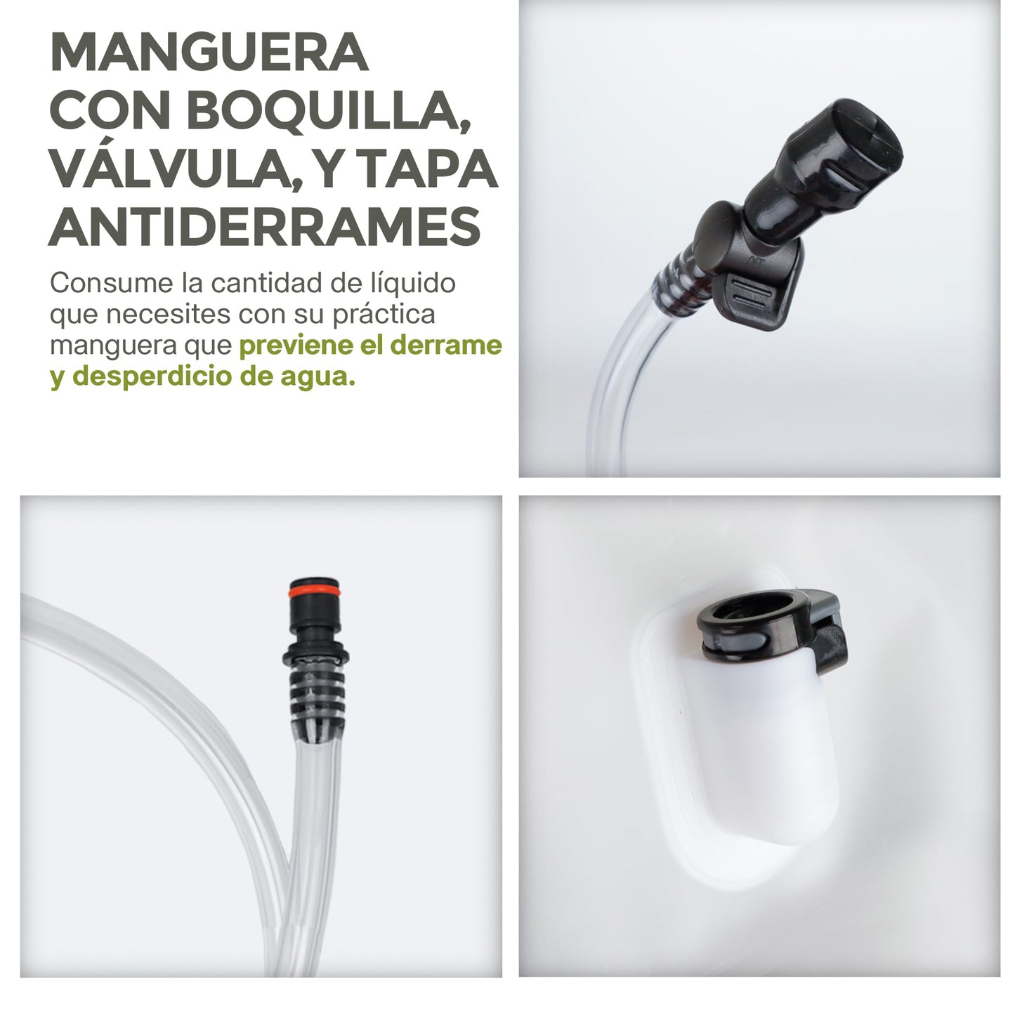Hikeo Cangurera de Hidratación de 1.5 litros para Ciclismo, Correr y Actividades al Aire Libre, Riñonera Deportiva, Cangurera para Mujer y Hombre con Múltiples Compartimentos y Manguera Antiderrames