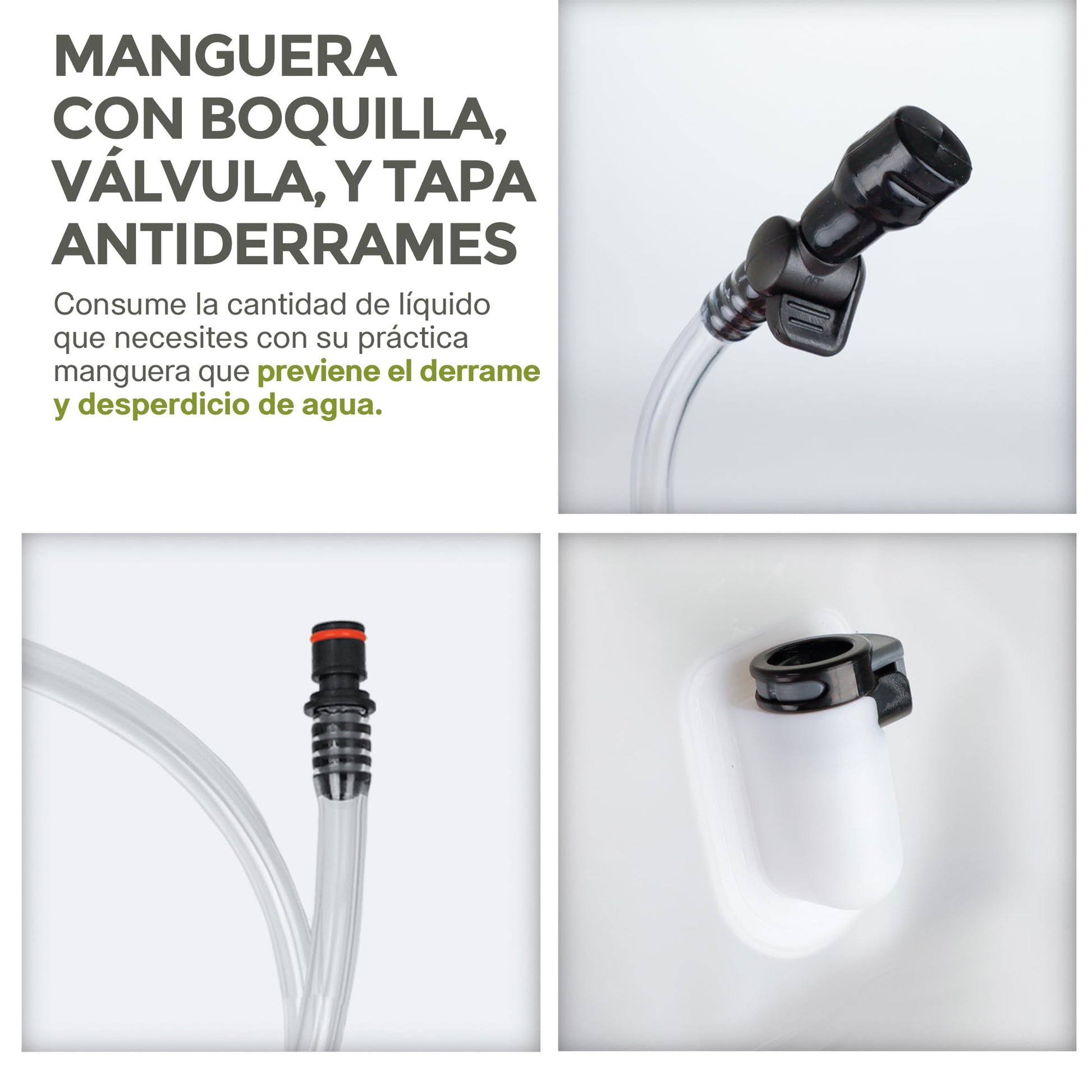 Hikeo Cangurera de Hidratación de 1.5 litros para Ciclismo, Correr y Actividades al Aire Libre, Riñonera Deportiva, Cangurera para Mujer y Hombre con Múltiples Compartimentos y Manguera Antiderrames
