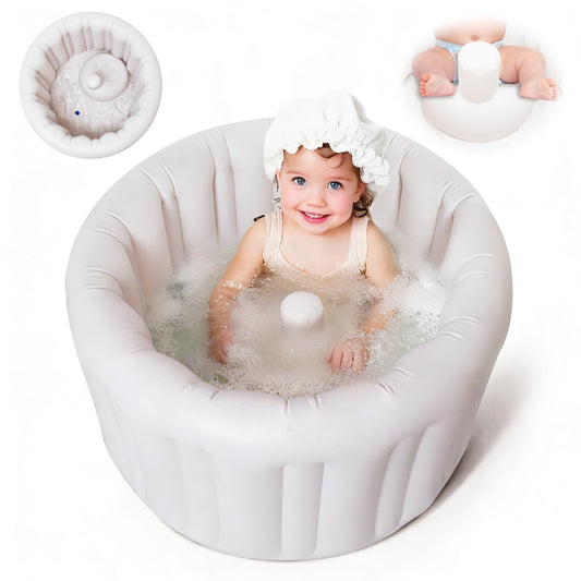 Asiento Inflable de Baño Hantaiwan XL Anticolisión con Detección de Temperatura para Bebé 24-36 Meses