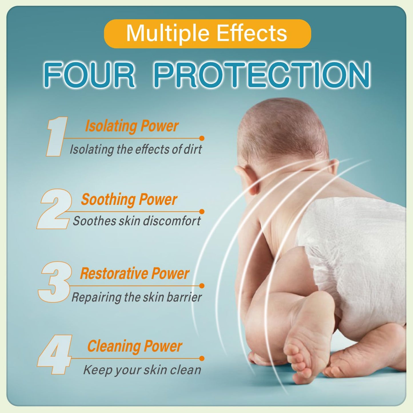 AOAO Crema para la dermatitis del pañal en bebés: recomendada por pediatras para prevenir, aliviar y tratar brotes y brotes de dermatitis del pañal. Protege la piel del bebé (100 ml, 3.38 onzas líquid