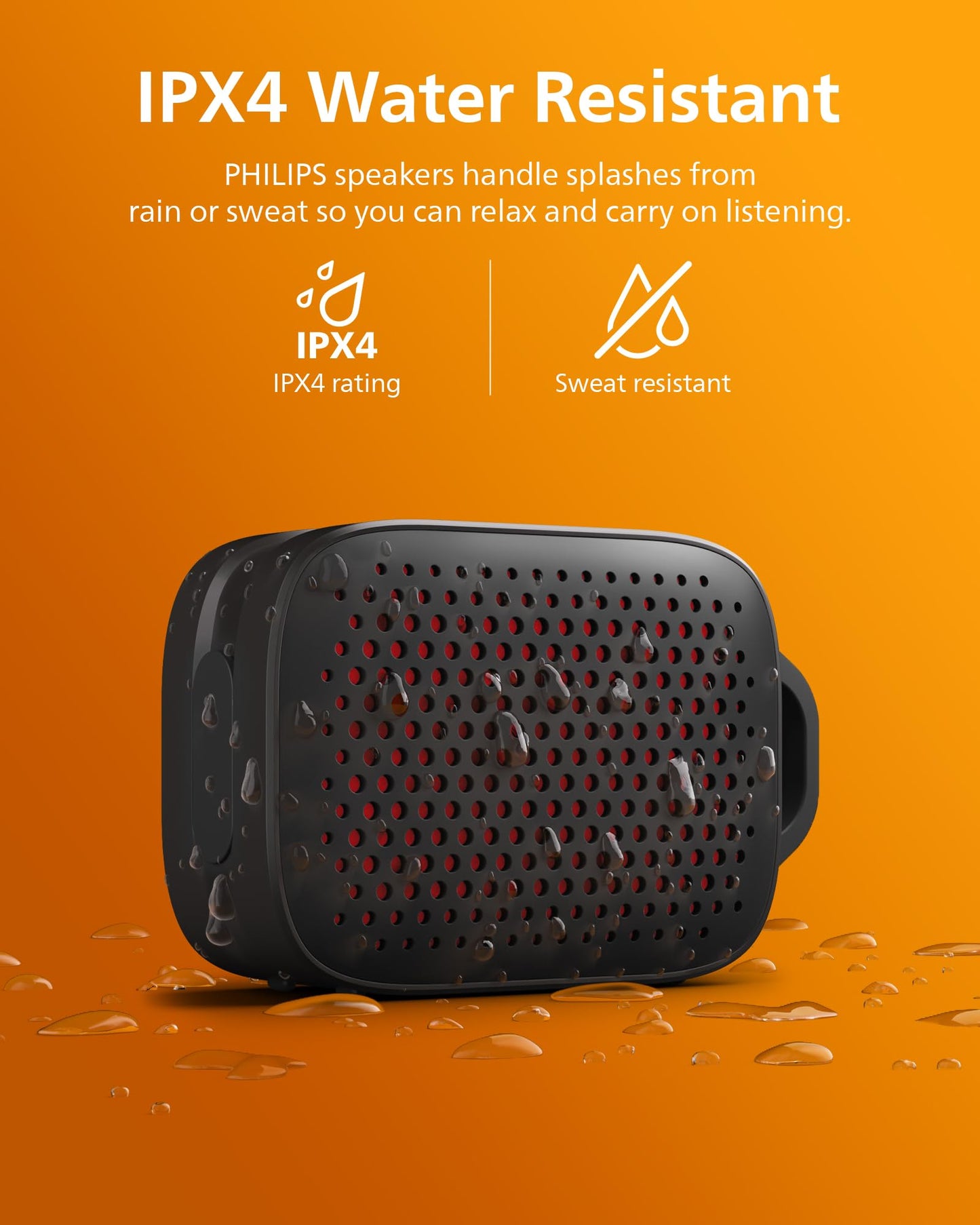 Bocina Philips Wireless portátil Speaker hasta 12 Horas de Tiempo de reproducción