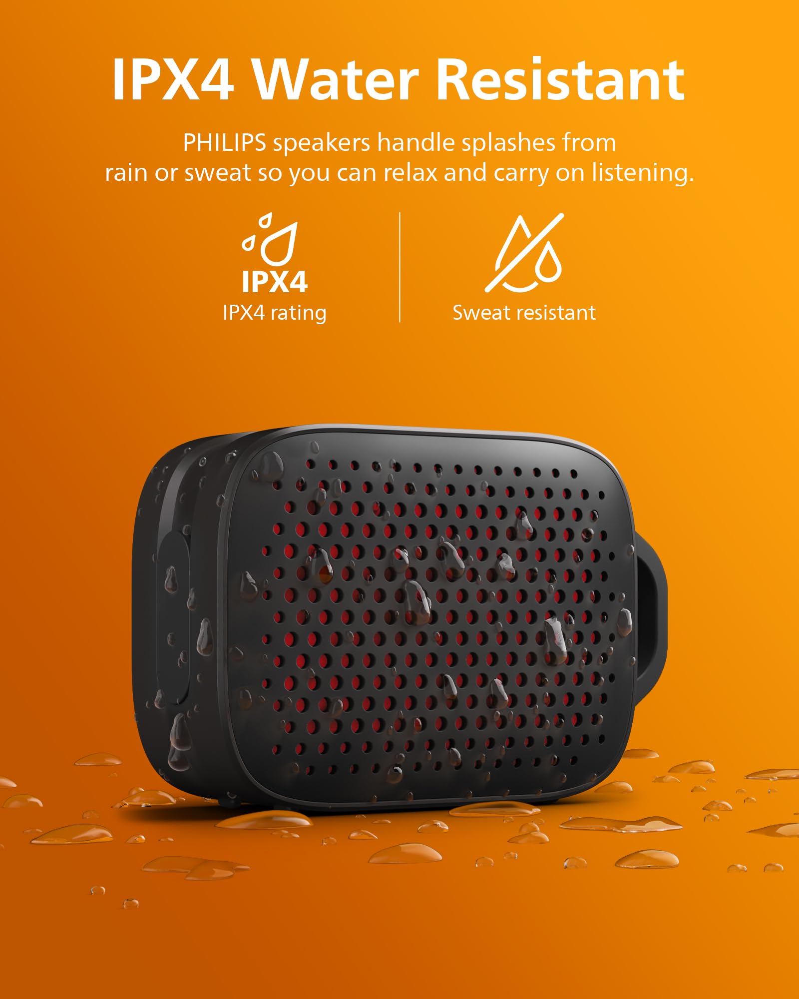 Bocina Philips Wireless portátil Speaker hasta 12 Horas de Tiempo de reproducción