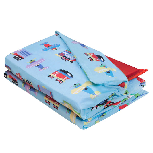 Wildkin - Funda de algodón para Siesta para niños, Suave, Cosida y Duradera y se Adapta a Alfombrillas de Vinilo de 1.5 Pulgadas, Trenes, Aviones y Camiones