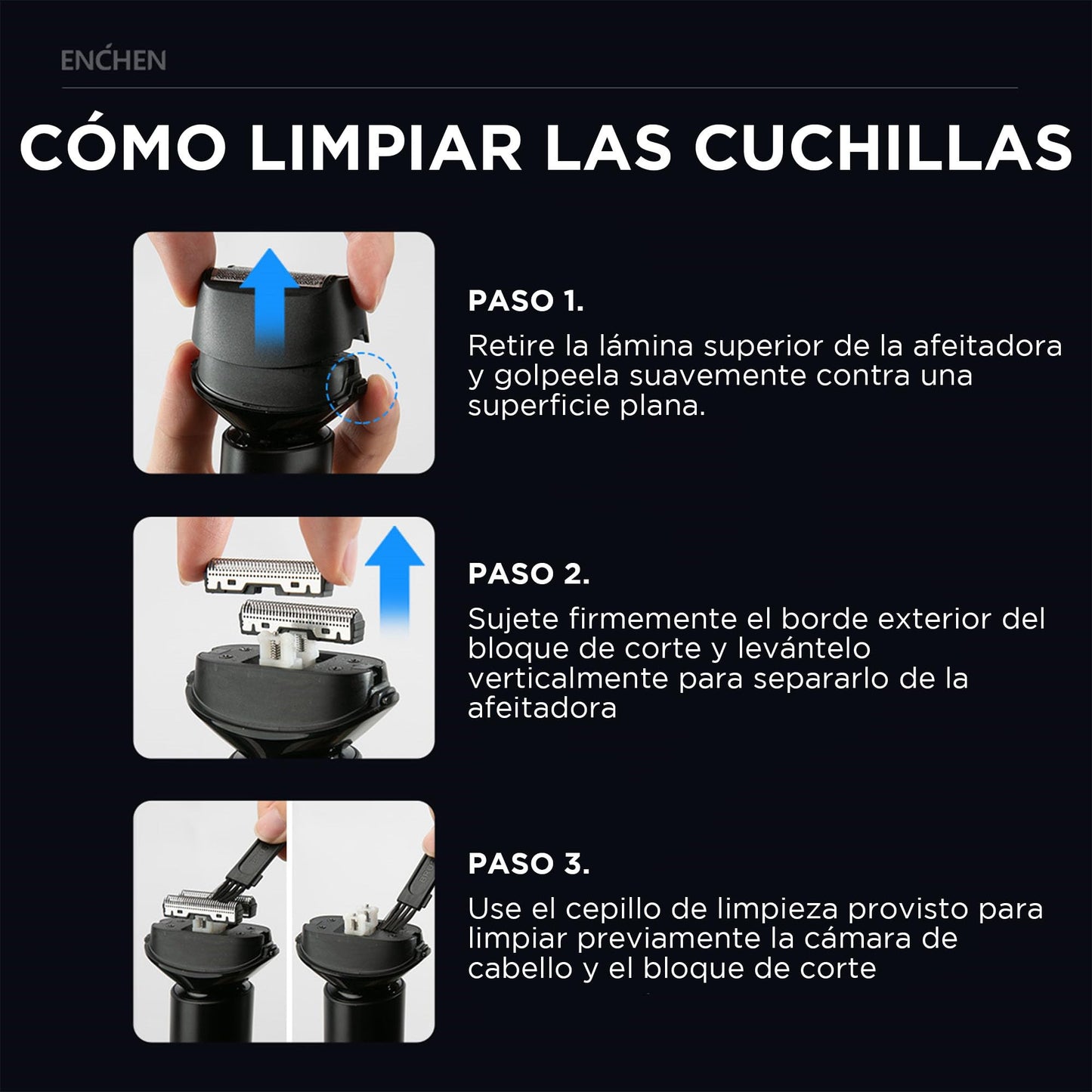 Afeitadora de láminas para hombres, Barba Cortadora Pelo 8500 Rpm