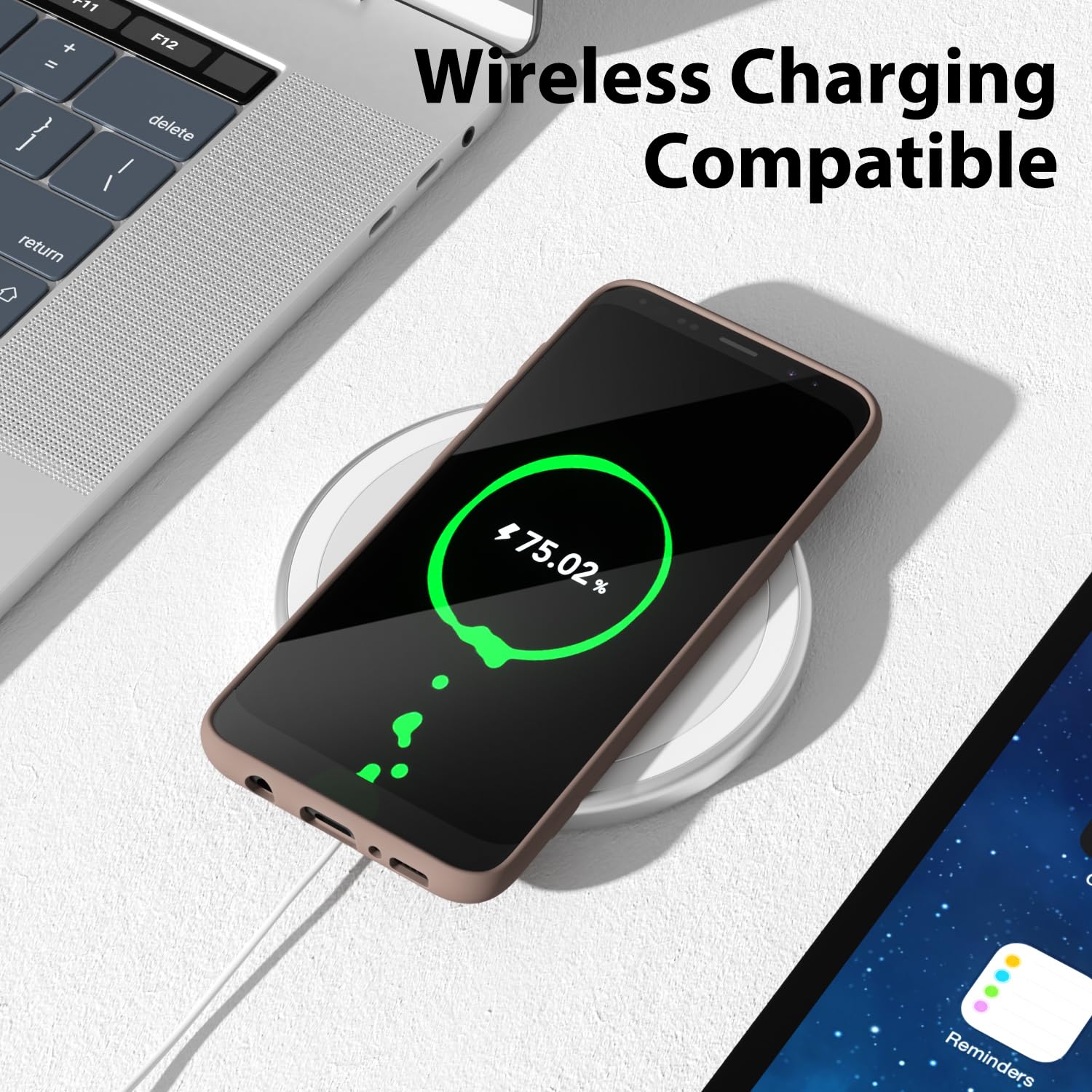 oakxco - Funda de silicona líquida diseñada para Samsung Galaxy S8, bonita funda delgada de goma suave TPU lisa de gel para mujeres y niñas, estética, mate sólido protector y a prueba de golpes, color