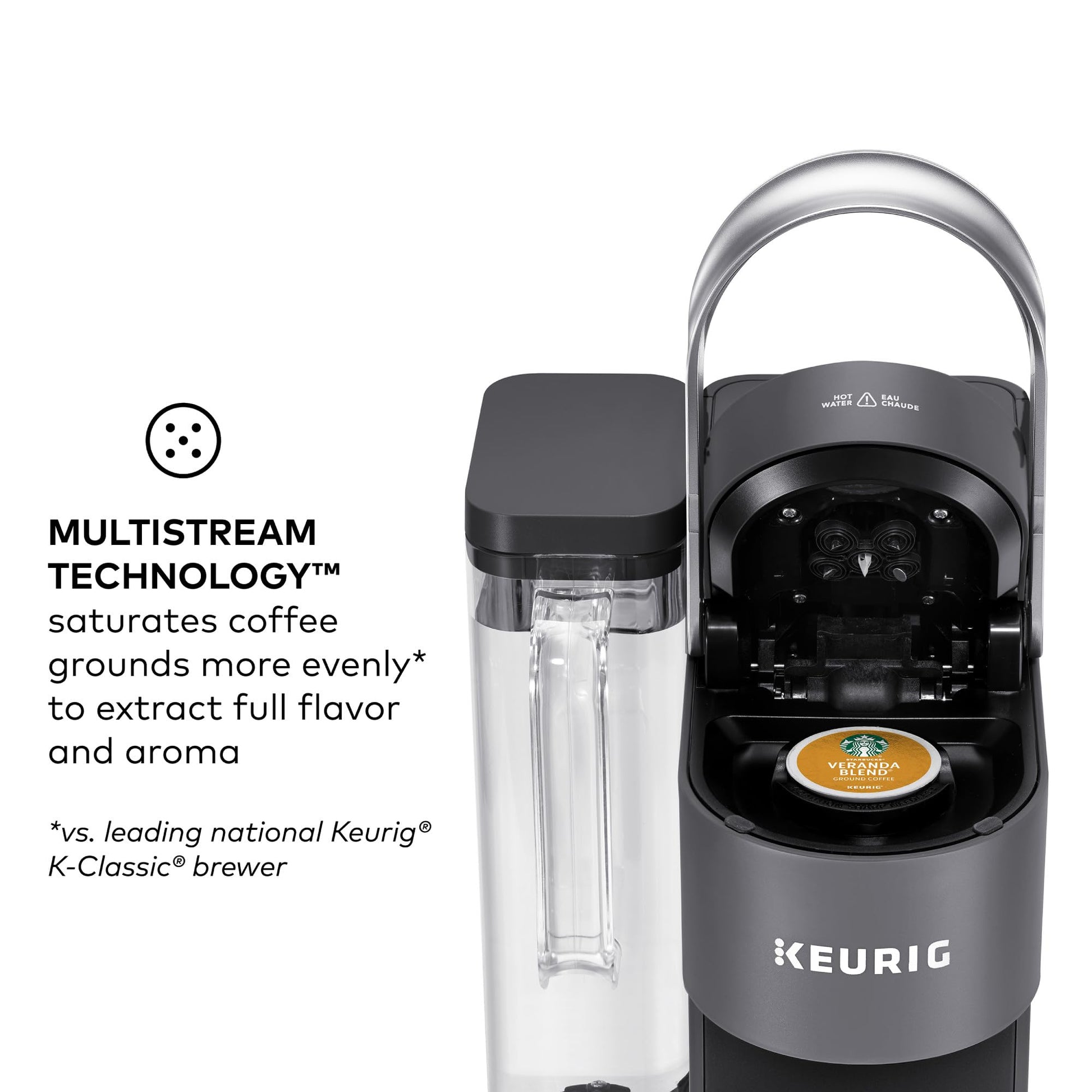 Keurig K-Supreme SMART - Cafetera de una sola porción con compatibilidad Wifi, 4 tamaños de cerveza y depósito extraíble de 66 onzas, compatible con Alexa, gris
