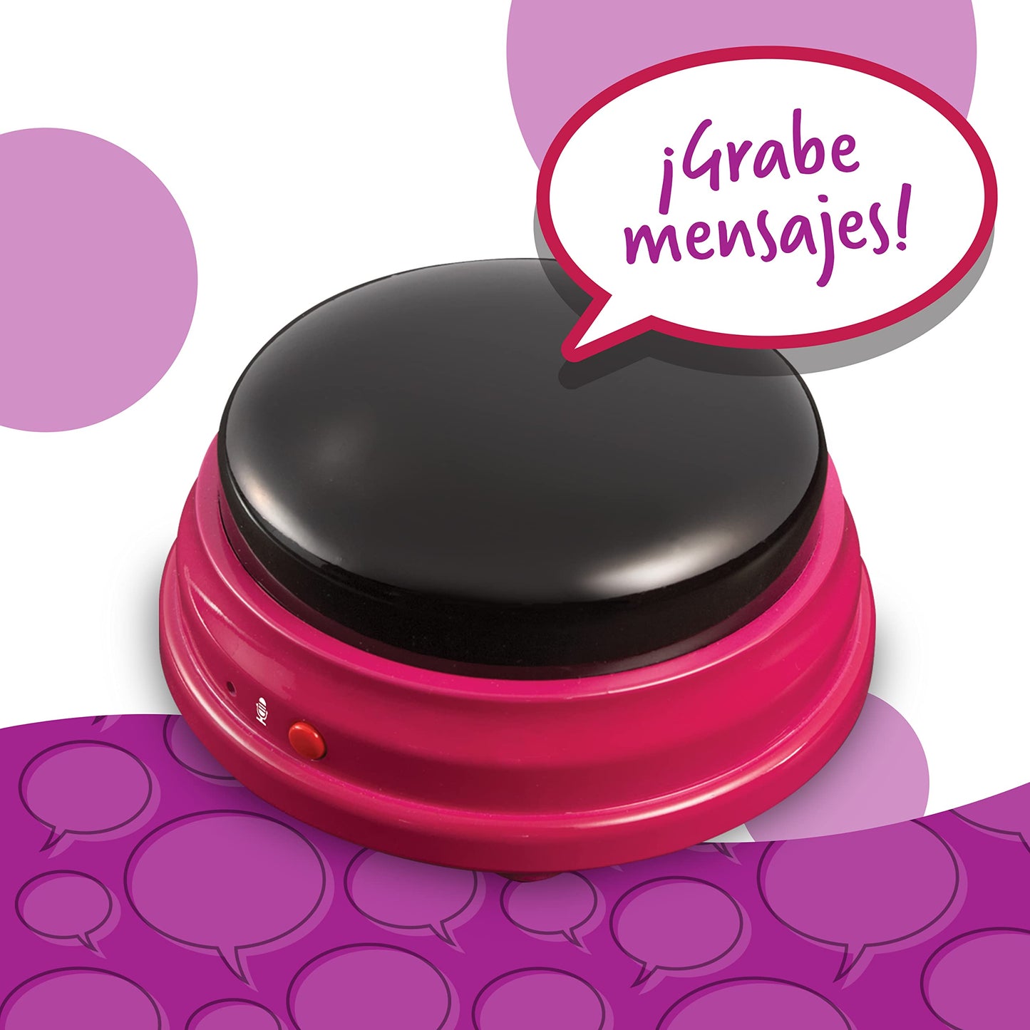 Learning Resources Recordable Answer Buzzers, Zumbadores para Juegos, Botones grabables, Perfecto para Noches de Juegos Familiares o Trivia, Set de 4, para Niños Mayores de 3 años