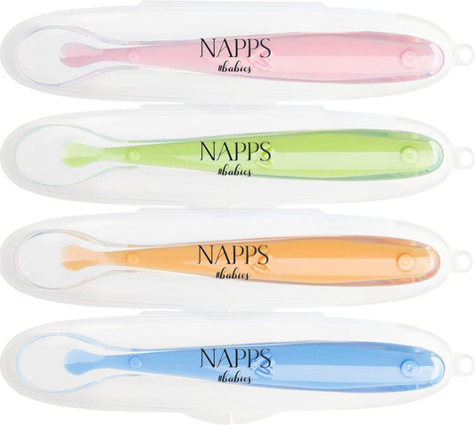 Cucharas silicon 4 pack nappsbabies