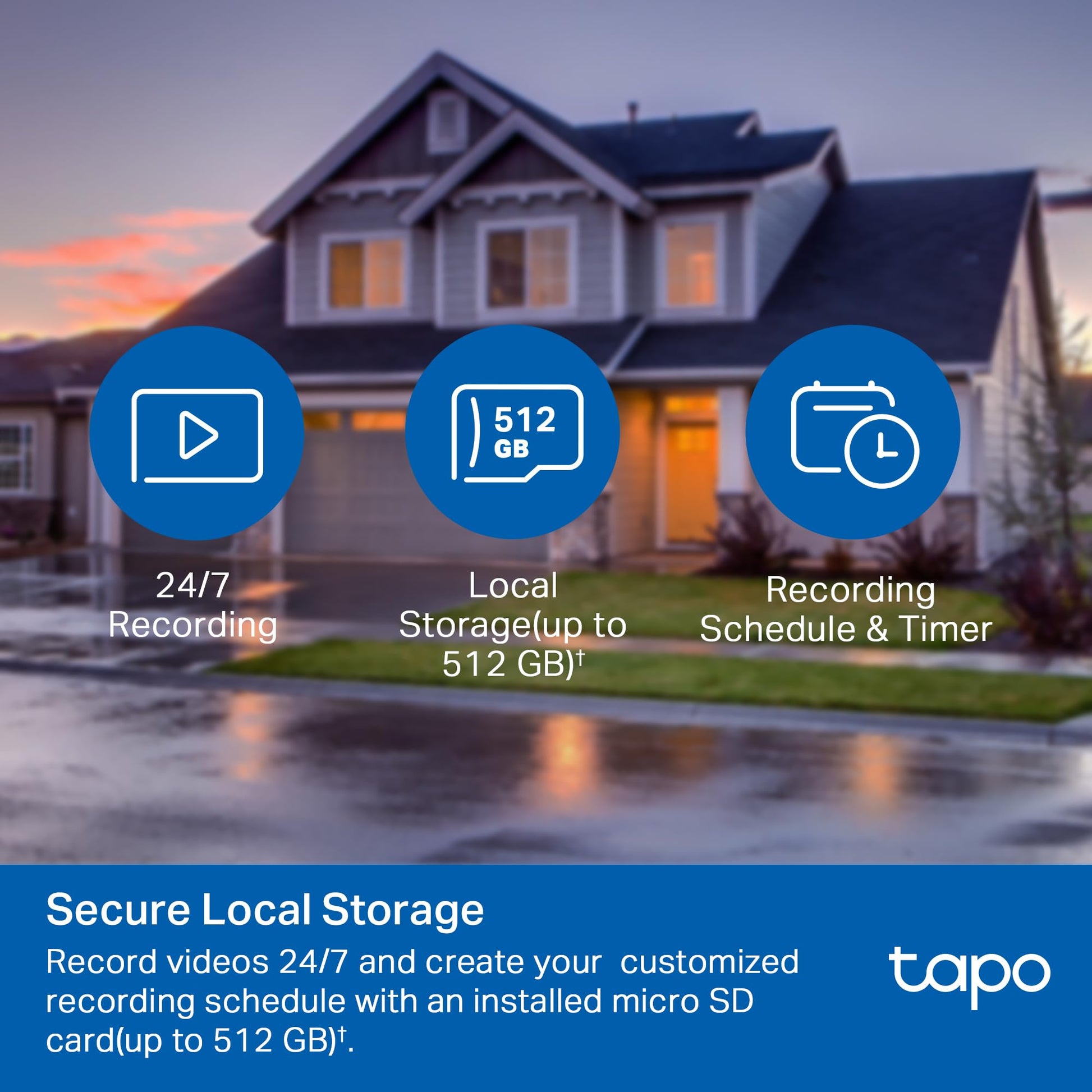 Cámara de Seguridad Wi-Fi TP-Link Tapo Nueva Generación 1080P con Visión Nocturna y Detección de Movimiento para Exteriores