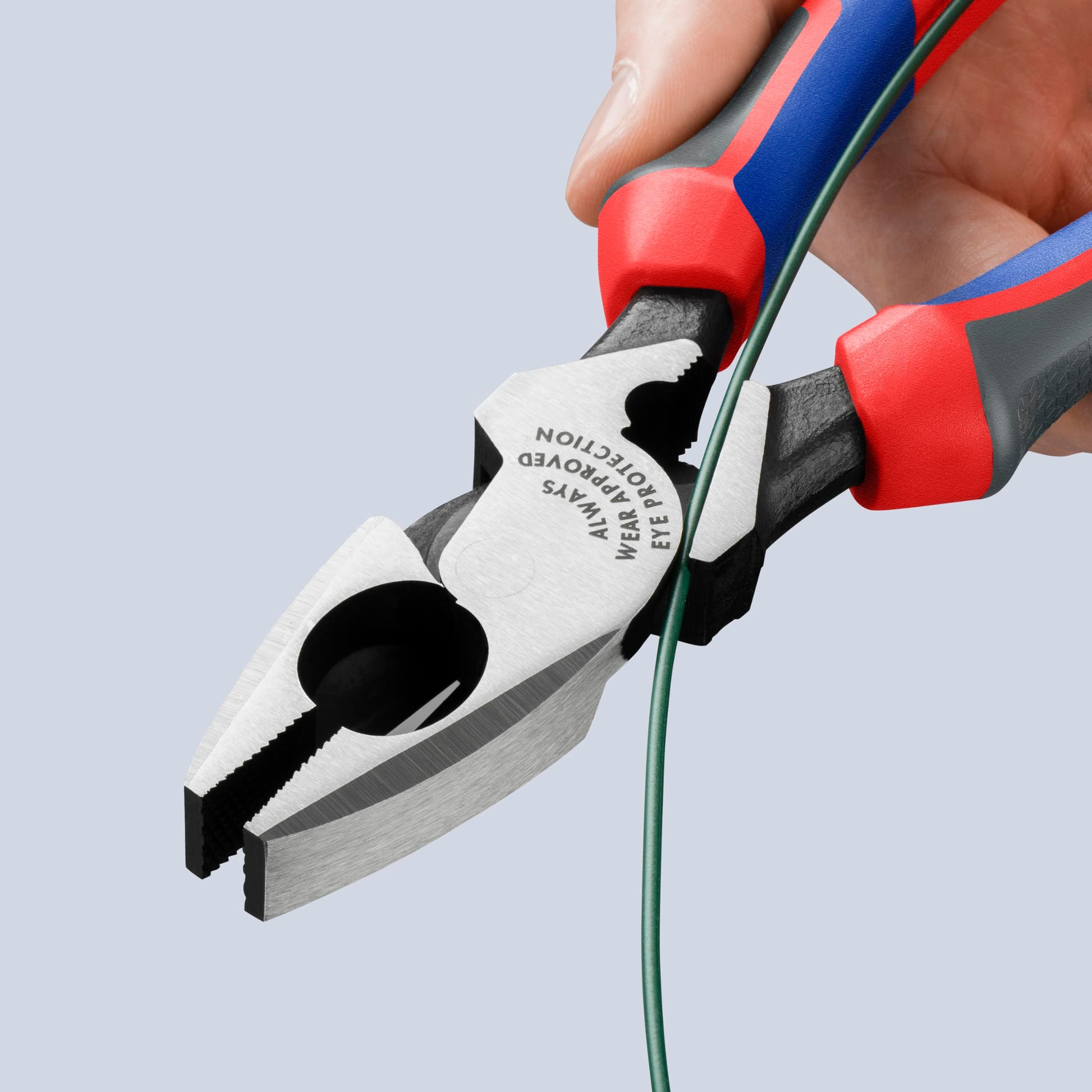 KNIPEX 09 12 240 Pinza de electricista Lineman's Pliers, modelo americano acabado pavonado,Plata, 240 mm