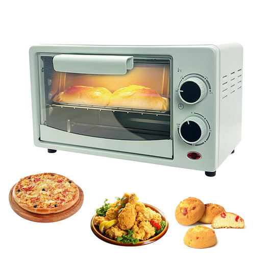 Daconovo Horno Eléctrico Doméstico Pequeño, Mini, 12L, 60-230°C, Multifunción de Alta Potencia de 600W con Ajuste y Temporizador