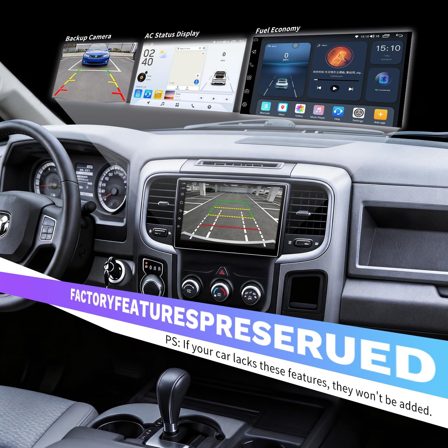 Radio estéreo de coche para Dodge Ram 1500 2500 3500 2013-2018: procesamiento de señal digital (DSP)