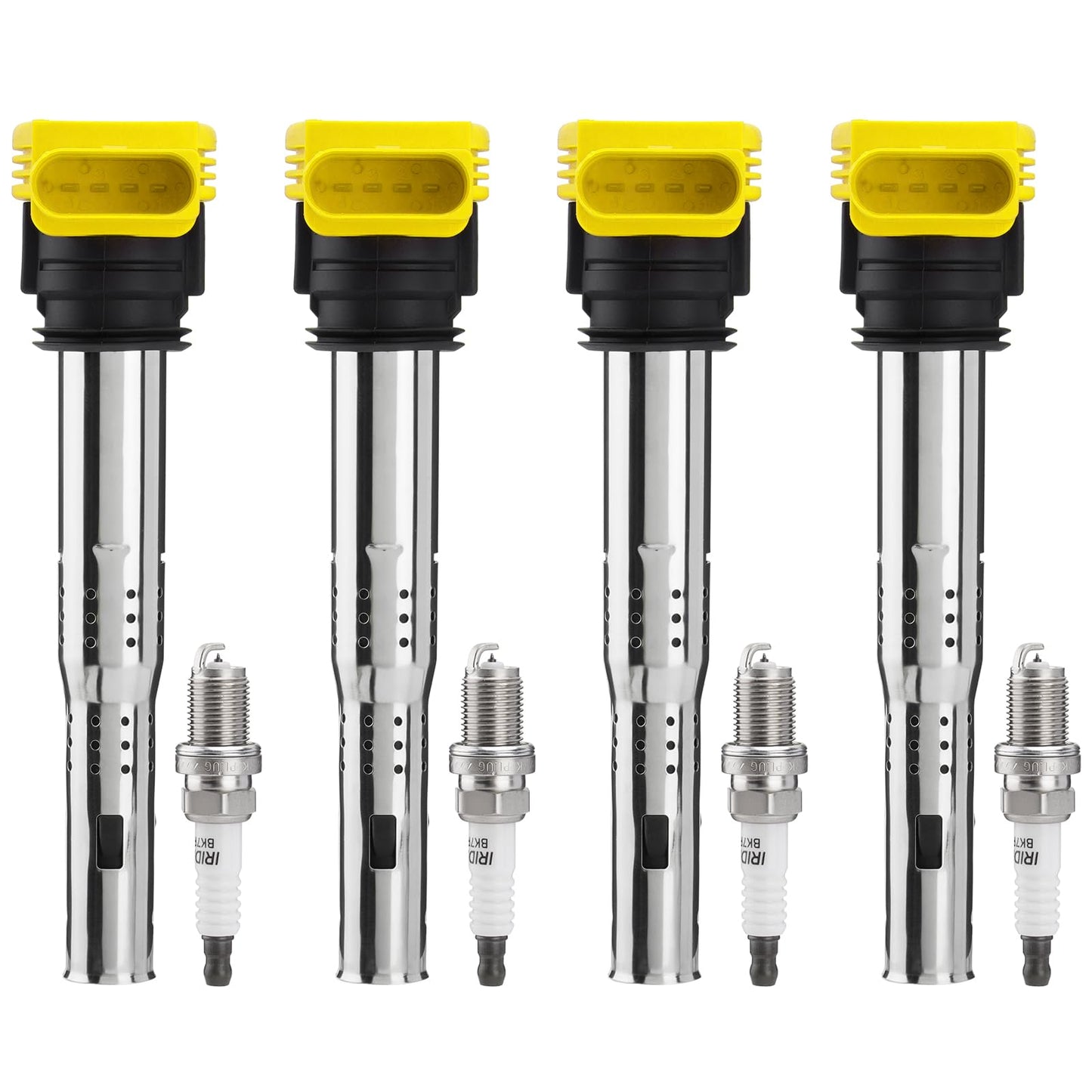 Kit de Bobina de Encendido SPARKWHIZ Negro con Bujías para VW y Audi