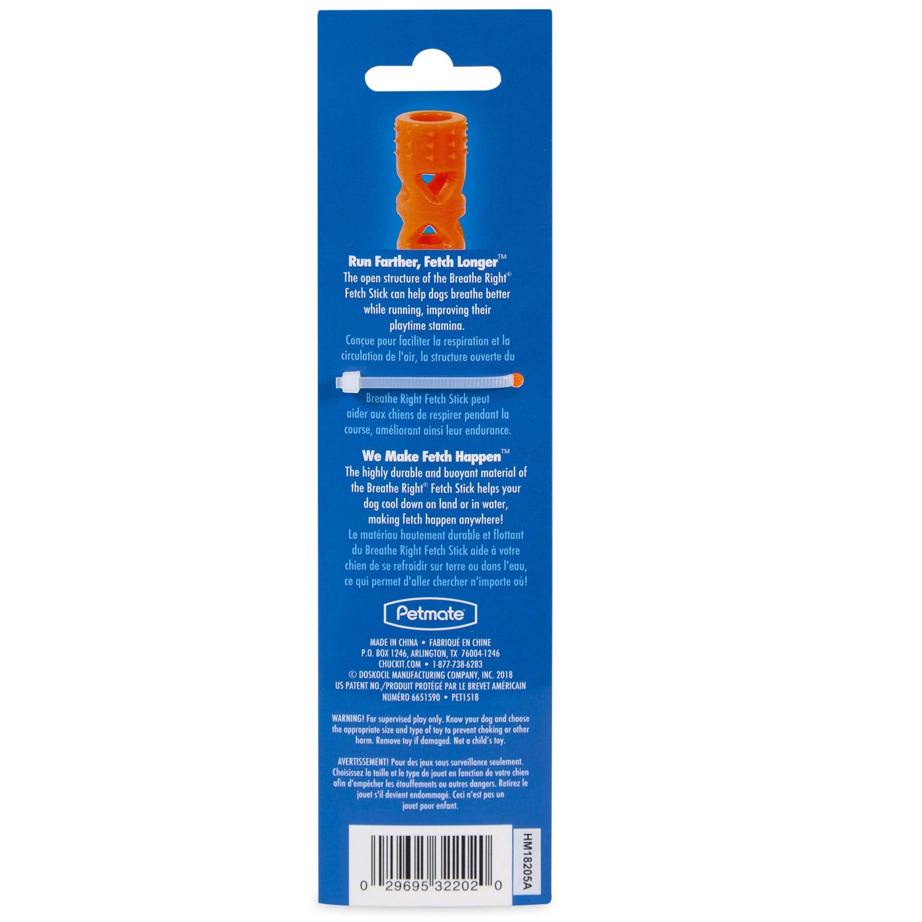 Chuckit! Breathe Right Stick Juguete para Perro, pequeño (Naranja)