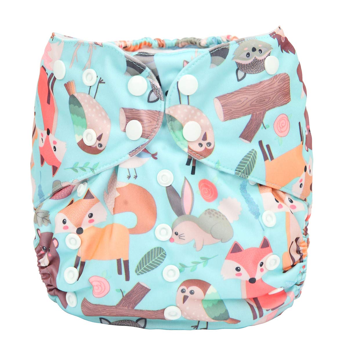 Sigzagor - Pañal infantil de 2 a 7 años de edad, pañal, bolsillo reutilizable, lavable, para bebés y niños pequeños, Fox Rabbit