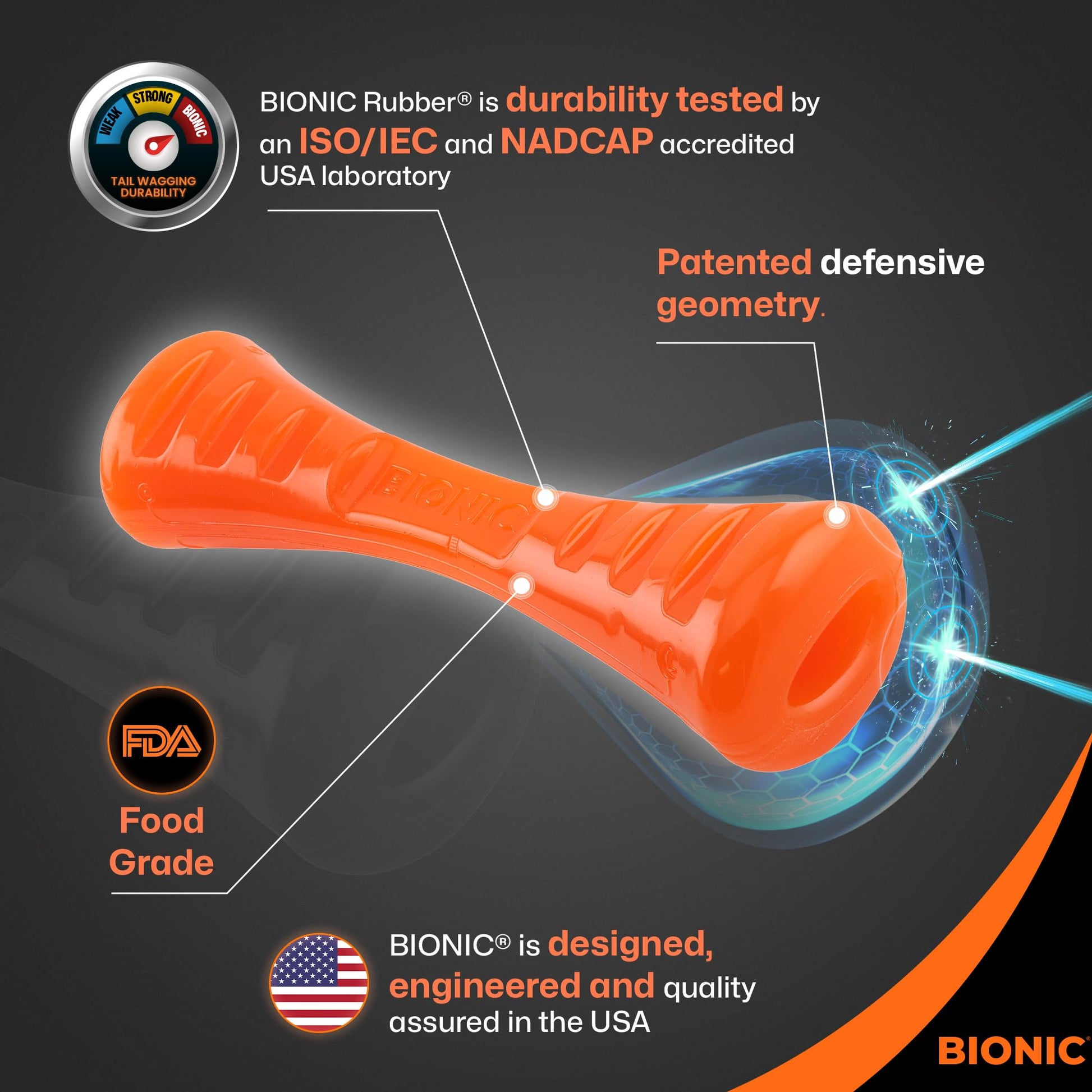 BIONIC Urban Stick - Juguete para Perros de 15 a 35 Libras (7-15 kg.)