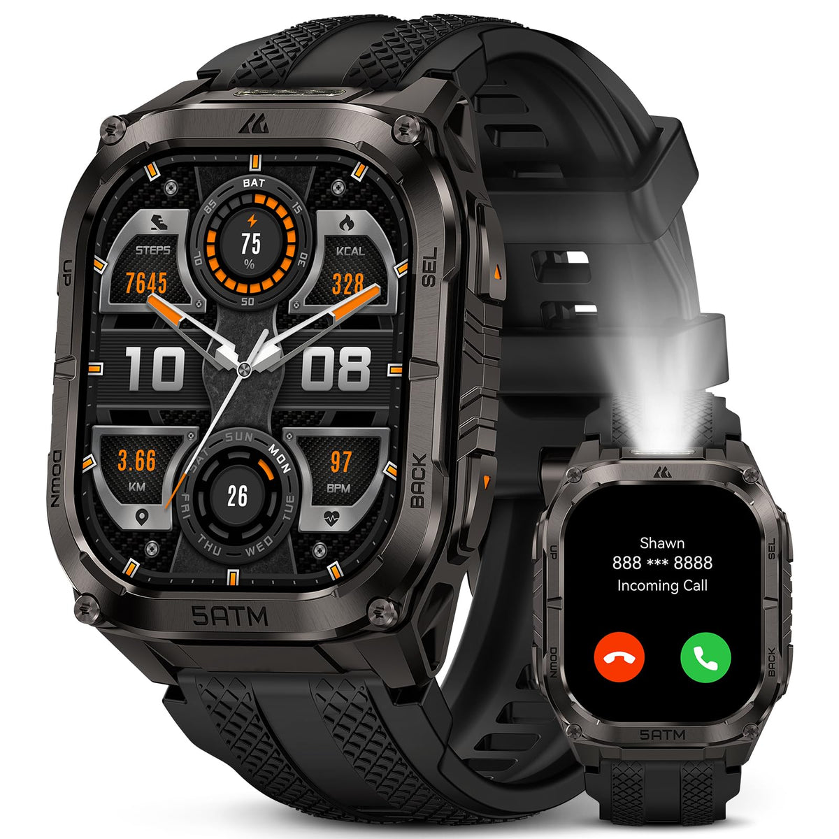 Reloj Smart KOSPET Tank M4C Negro AMOLED 1.96" IP69K para Hombre