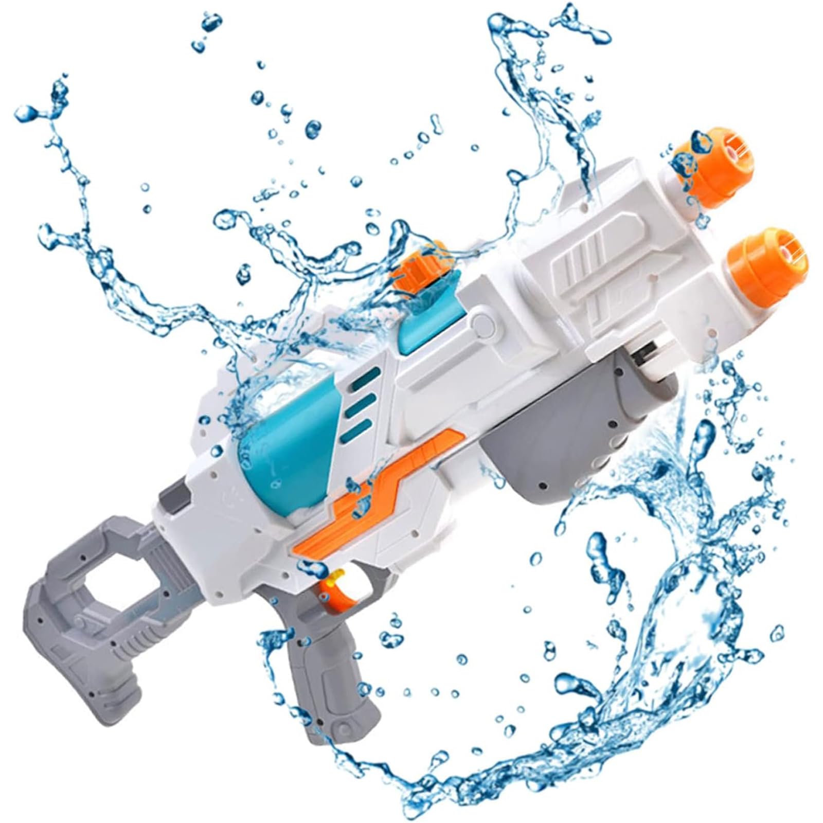 Pistola de Agua SANTSHINE Blanca Alta Capacidad Dos Boquillas para Niños y Adultos