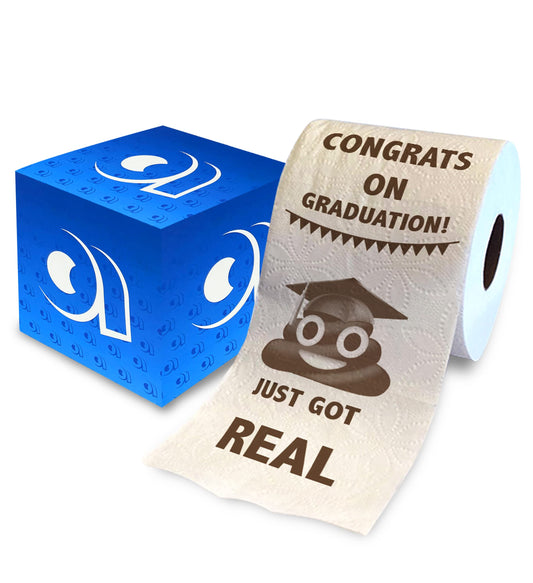 Papel Higiénico Happy Graduation Blanco para Graduación