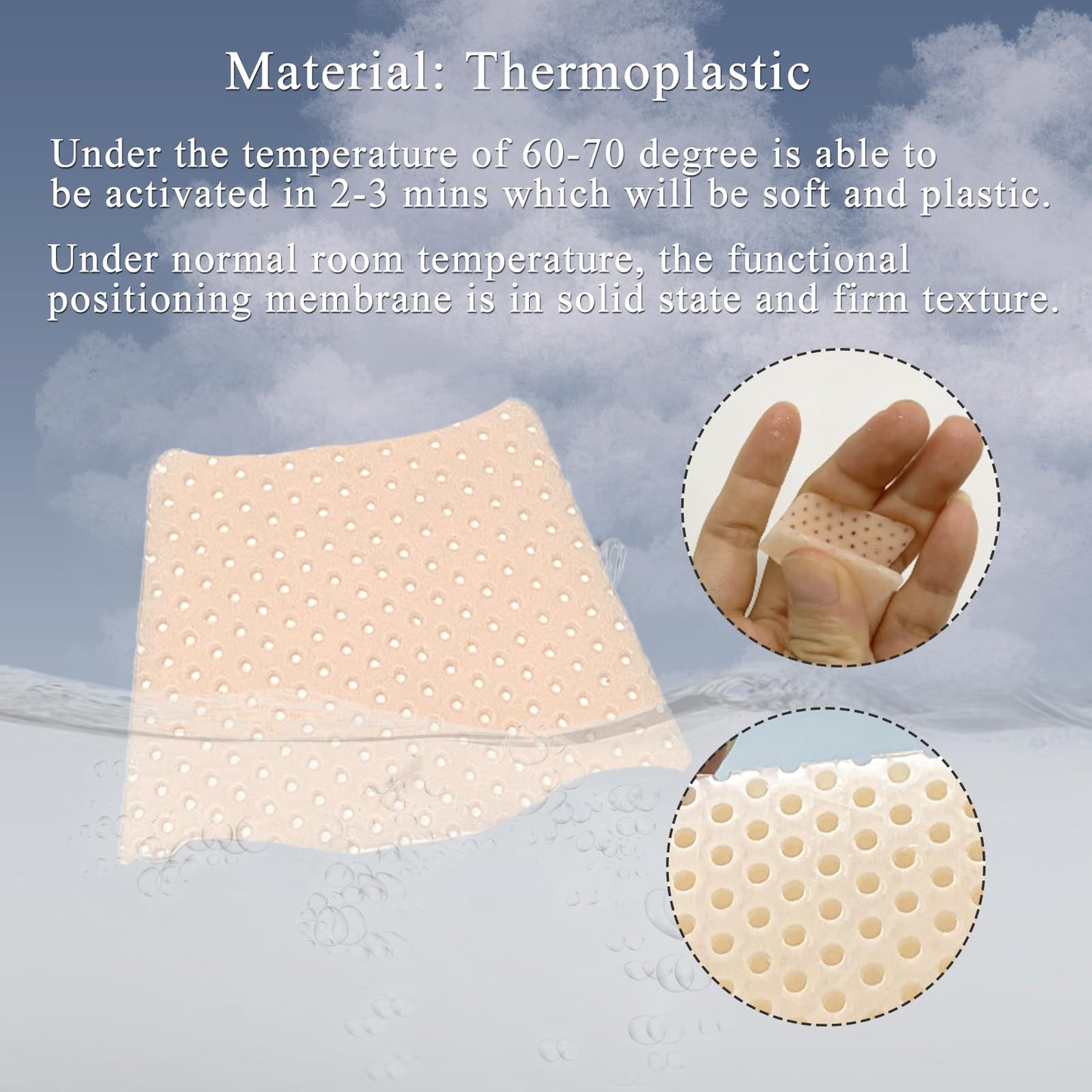 CHOYTONG Férulas Nasales Termoplásticas, Protector de Soporte Externo para La Nariz para Fractura Nasal, Rinoplastia, Septoplastia, Otorrinolaringología, Inmovilización Ortopédica, Forma Corrugada, 5